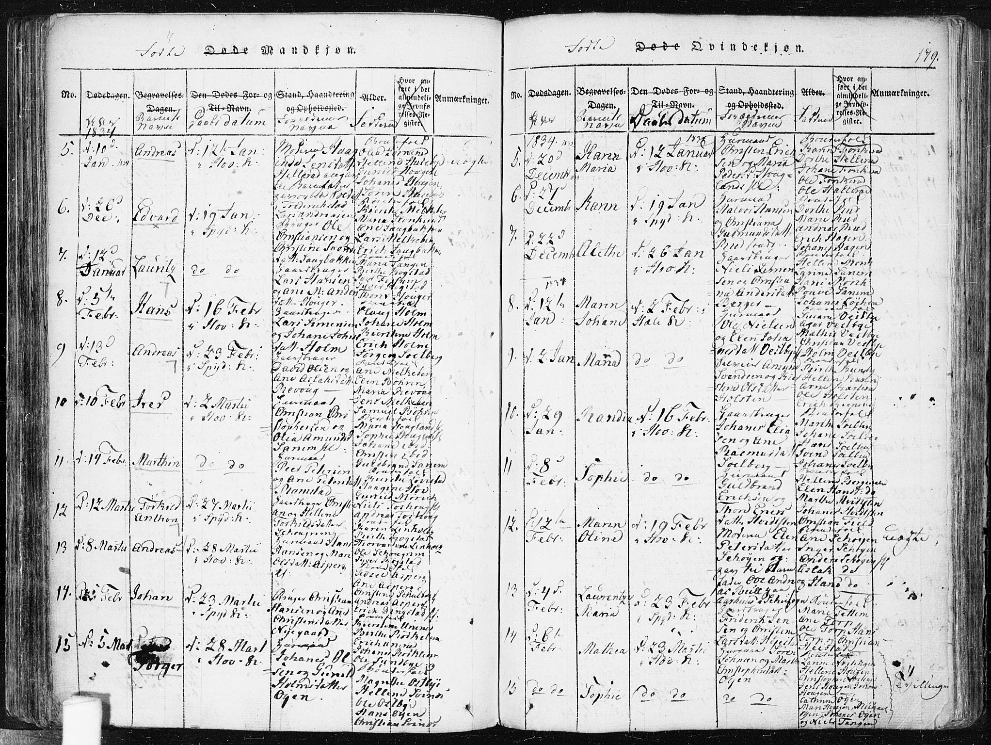 Spydeberg prestekontor Kirkebøker, AV/SAO-A-10924/F/Fa/L0004: Parish register (official) no. I 4, 1814-1841, p. 179