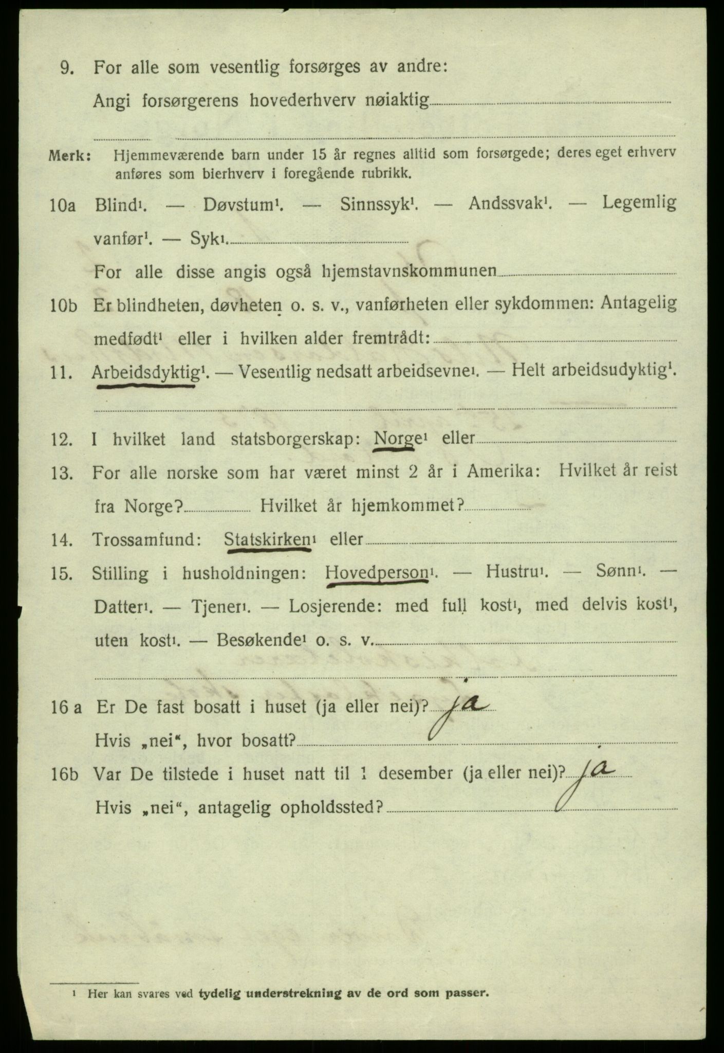 SAB, 1920 census for Os, 1920, p. 1765