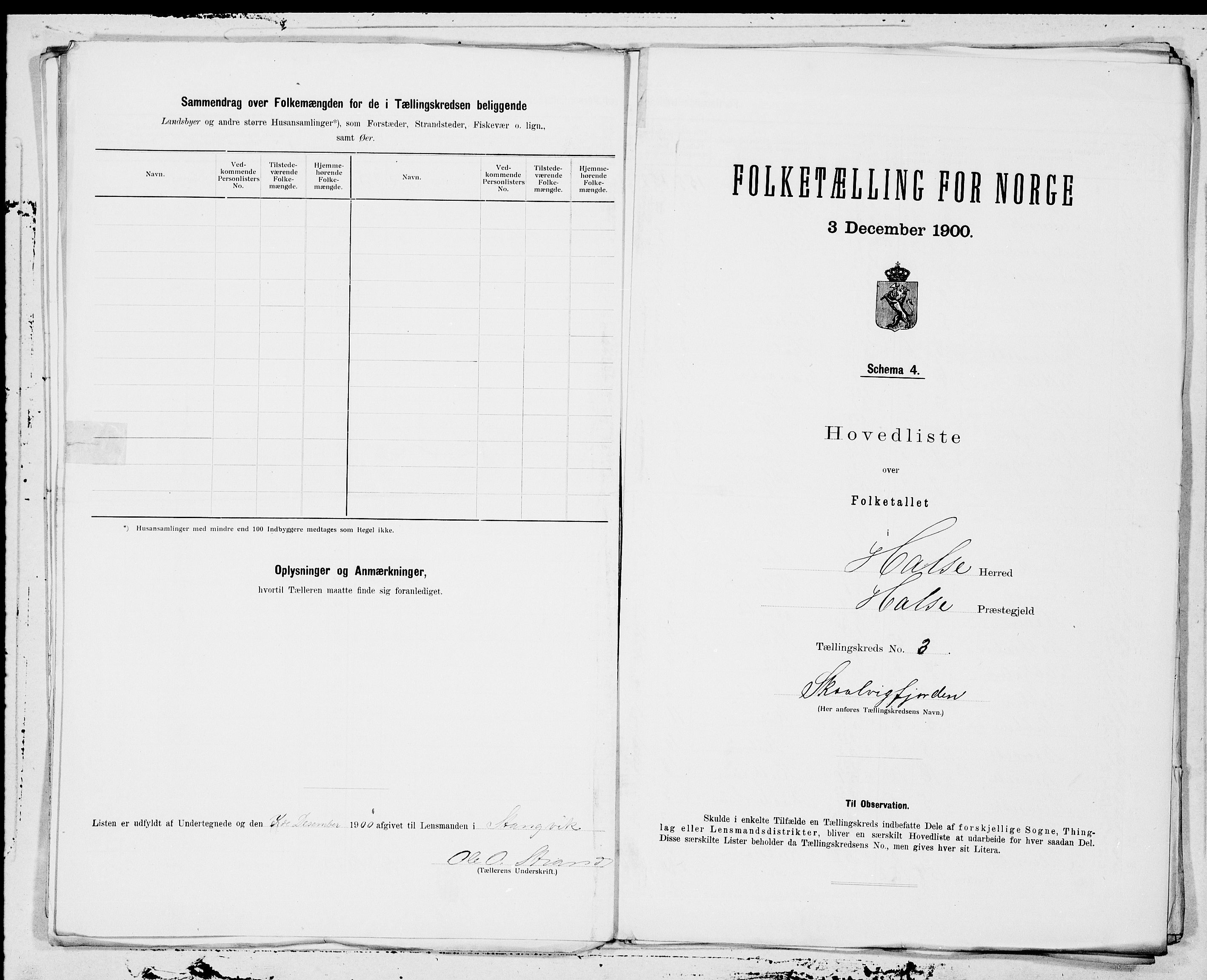 SAT, 1900 census for Halsa, 1900, p. 6