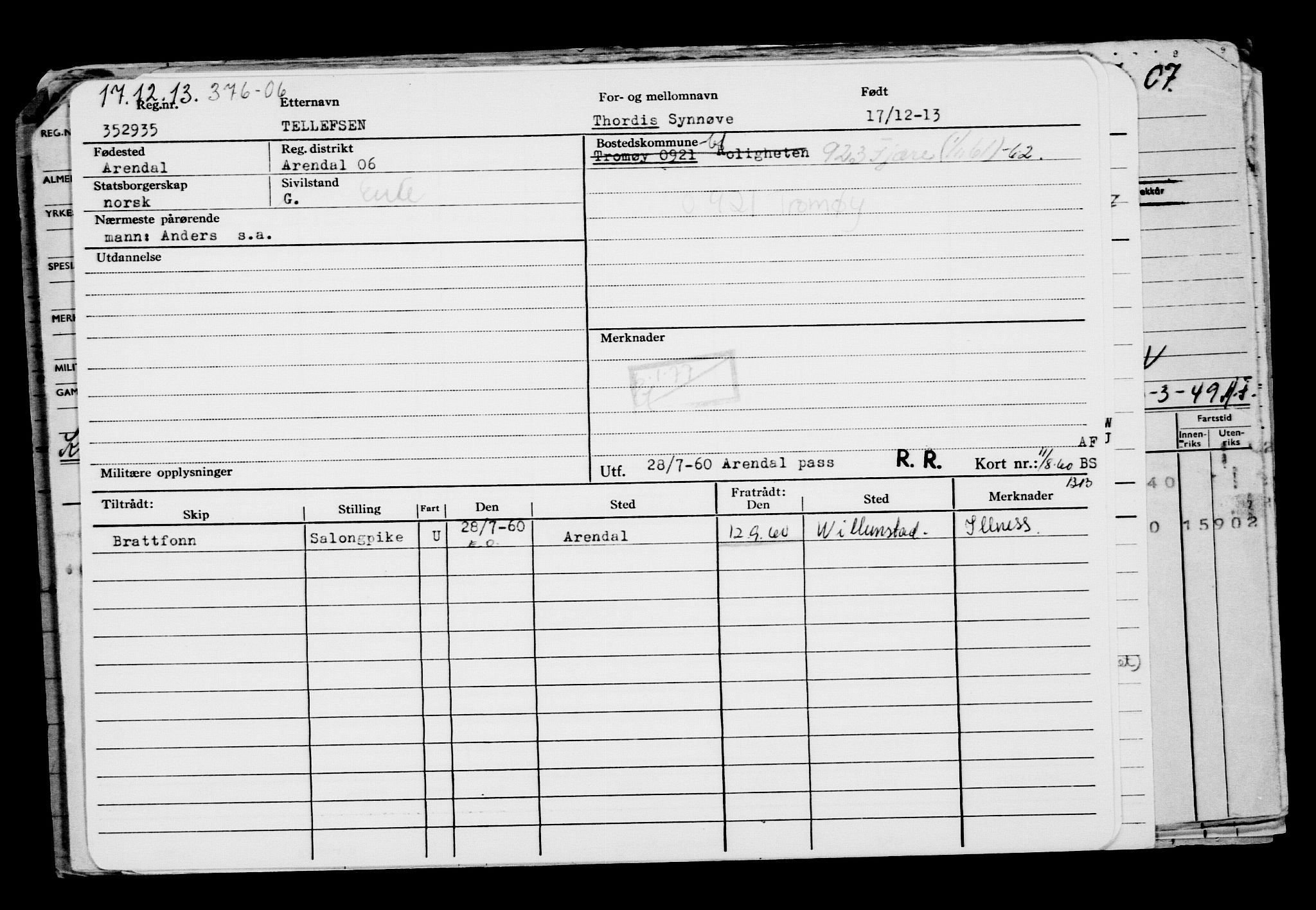 Direktoratet for sjømenn, AV/RA-S-3545/G/Gb/L0117: Hovedkort, 1913-1914, p. 252