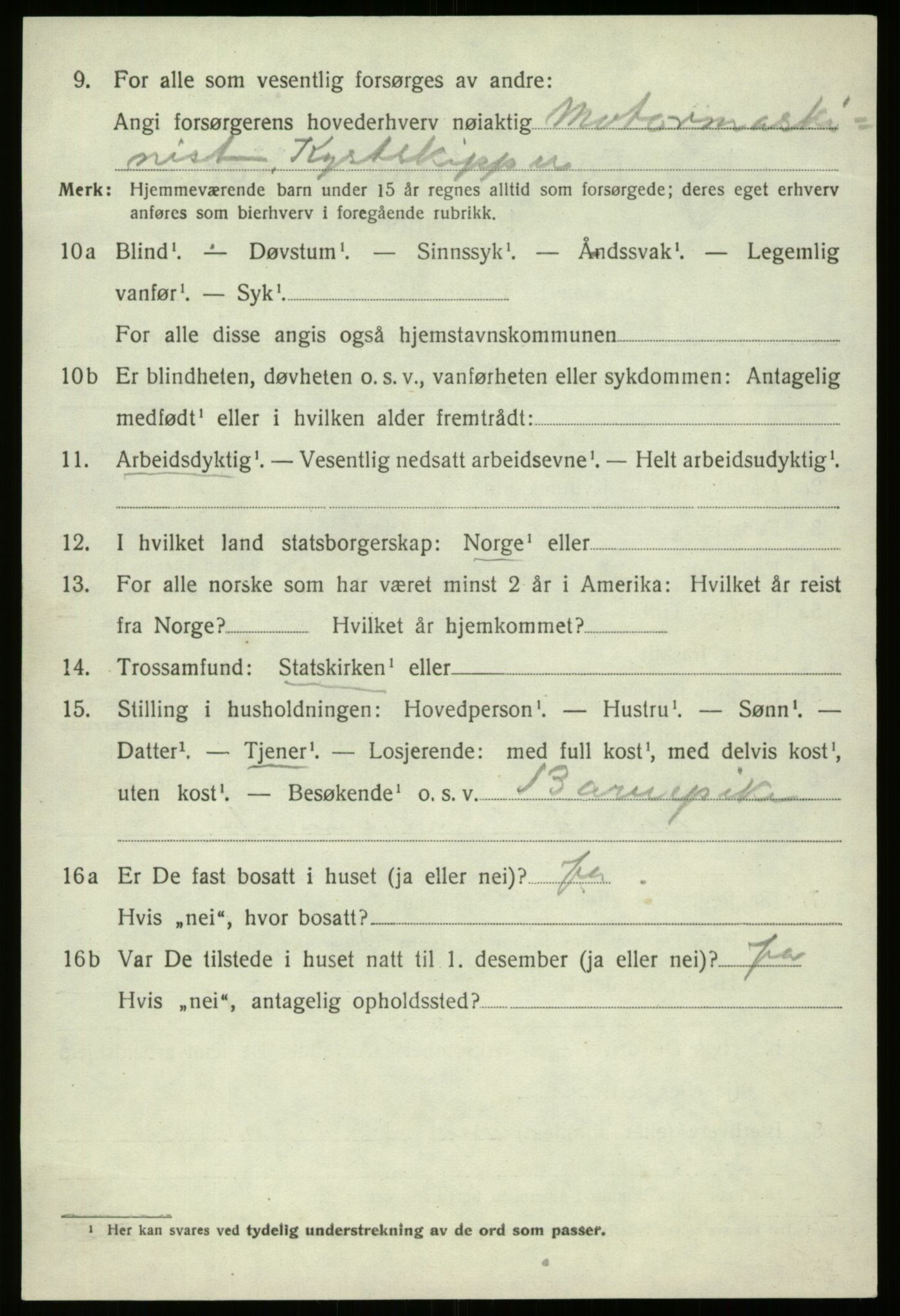 SAB, 1920 census for Davik, 1920, p. 7668