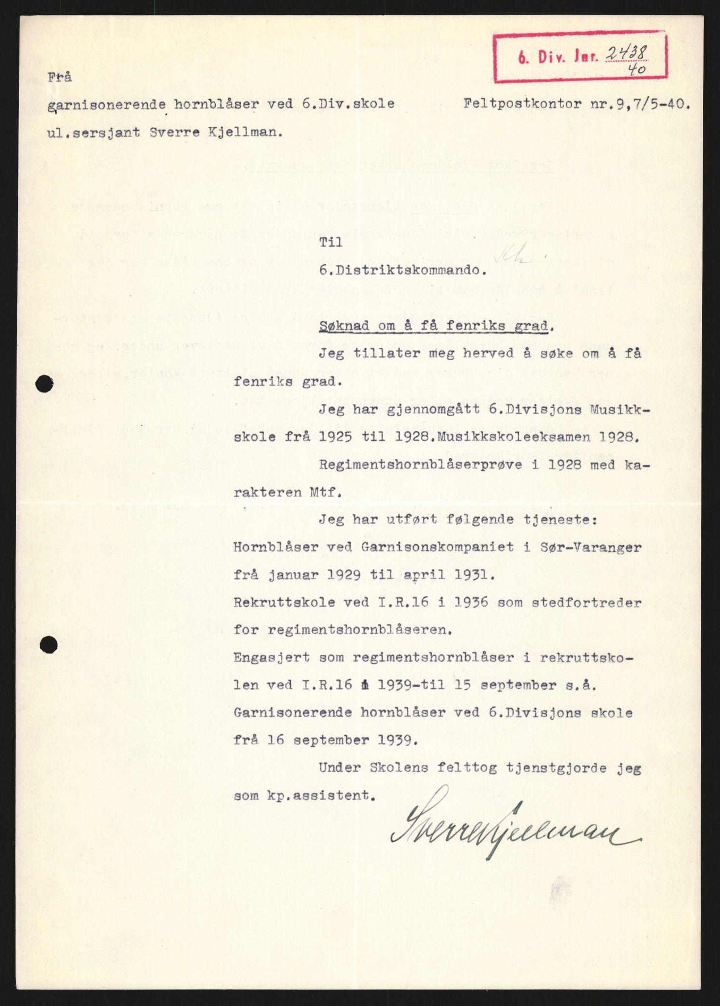 Forsvaret, Forsvarets krigshistoriske avdeling, AV/RA-RAFA-2017/Y/Yb/L0123: II-C-11-600  -  6. Divisjon med avdelinger, 1940, p. 452