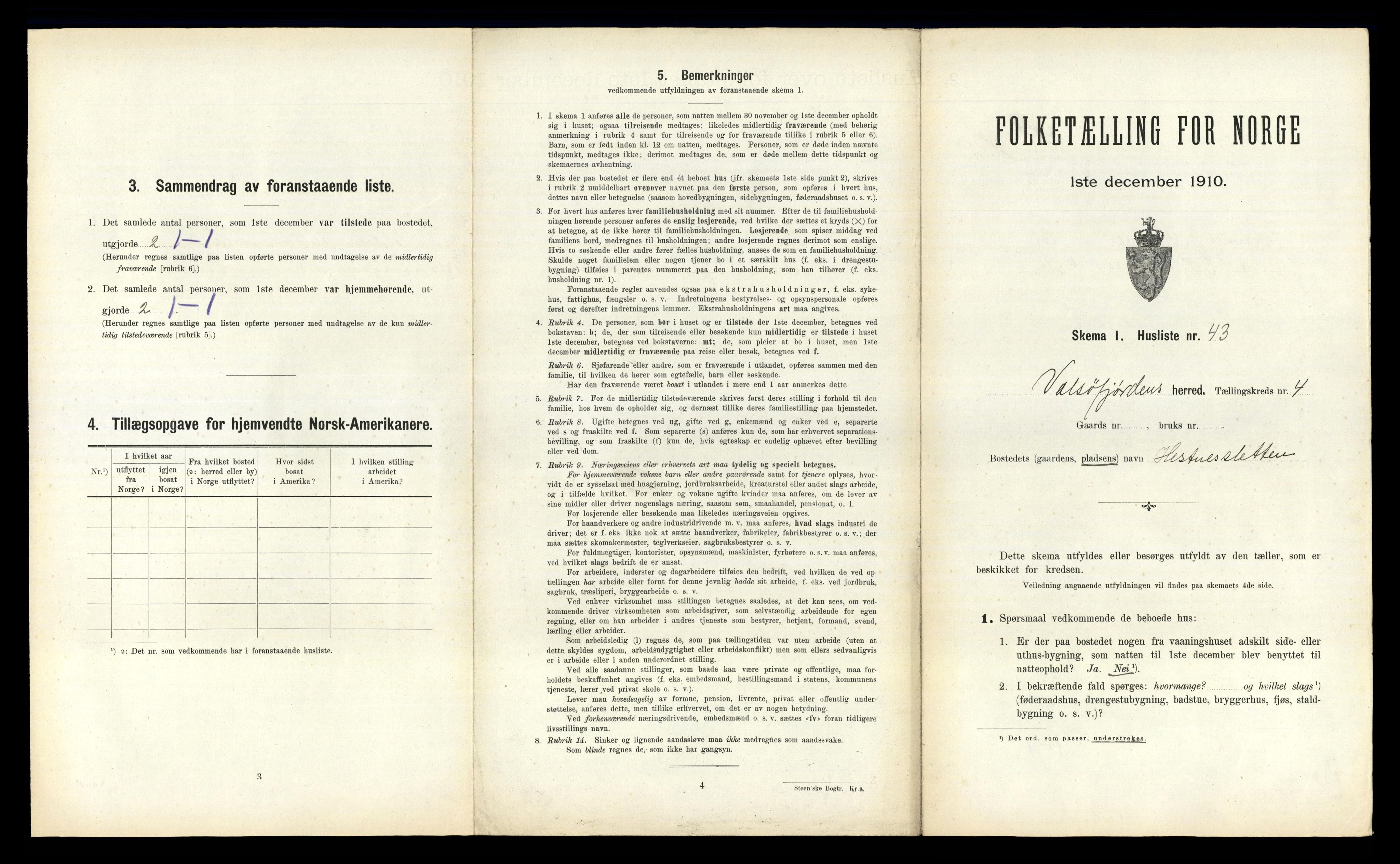 RA, 1910 census for Valsøyfjord, 1910, p. 301