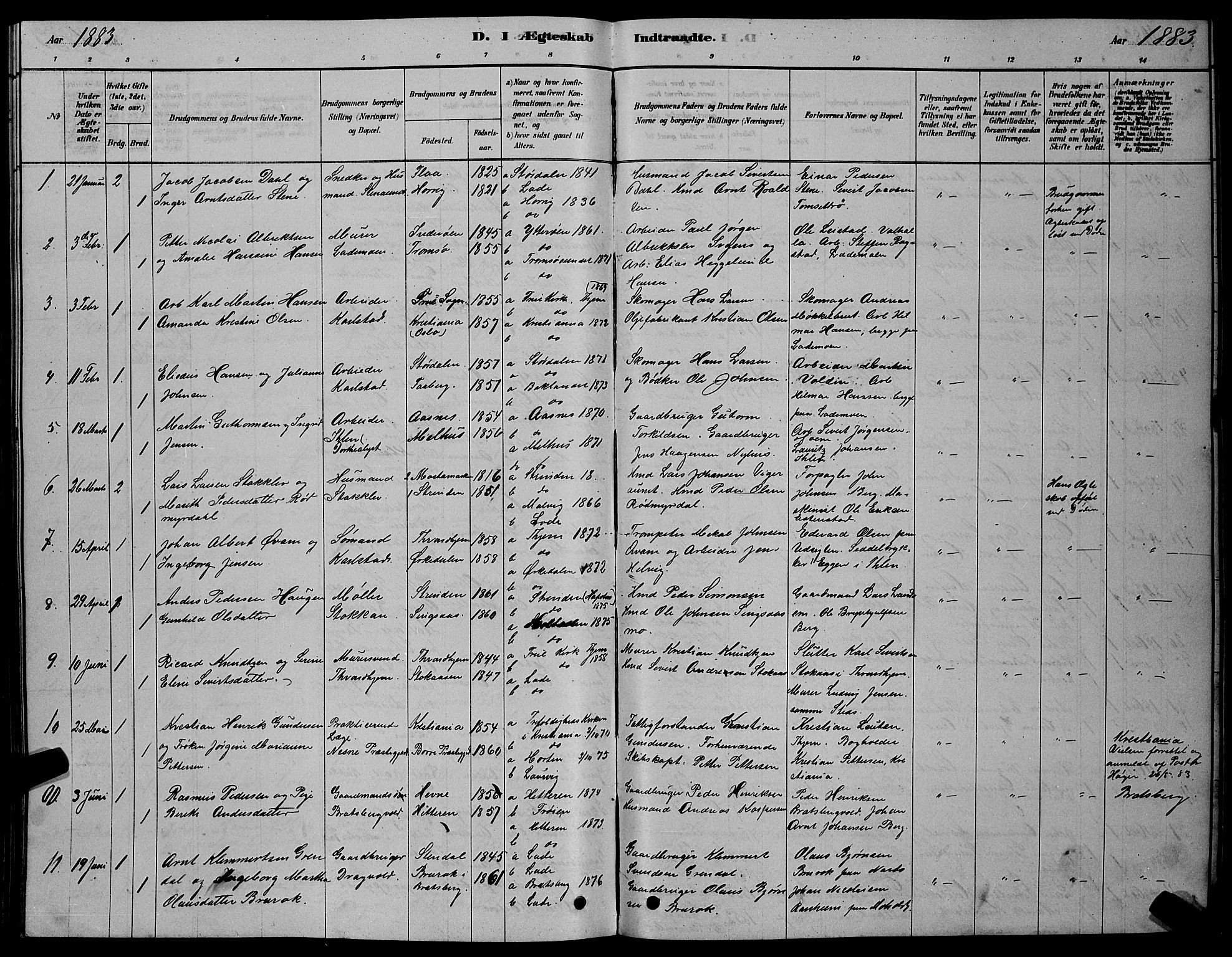 Ministerialprotokoller, klokkerbøker og fødselsregistre - Sør-Trøndelag, AV/SAT-A-1456/606/L0312: Parish register (copy) no. 606C08, 1878-1894