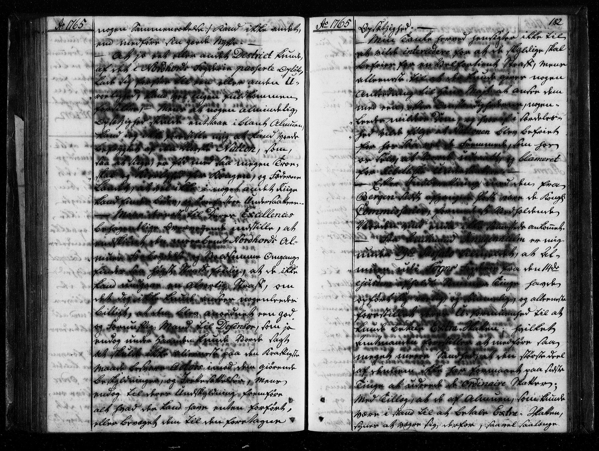 Stattholderembetet 1572-1771, AV/RA-EA-2870/Bf/L0004: Stattholderprotokoll (allmenn kopibok), 1764-1765, p. 181b-182a