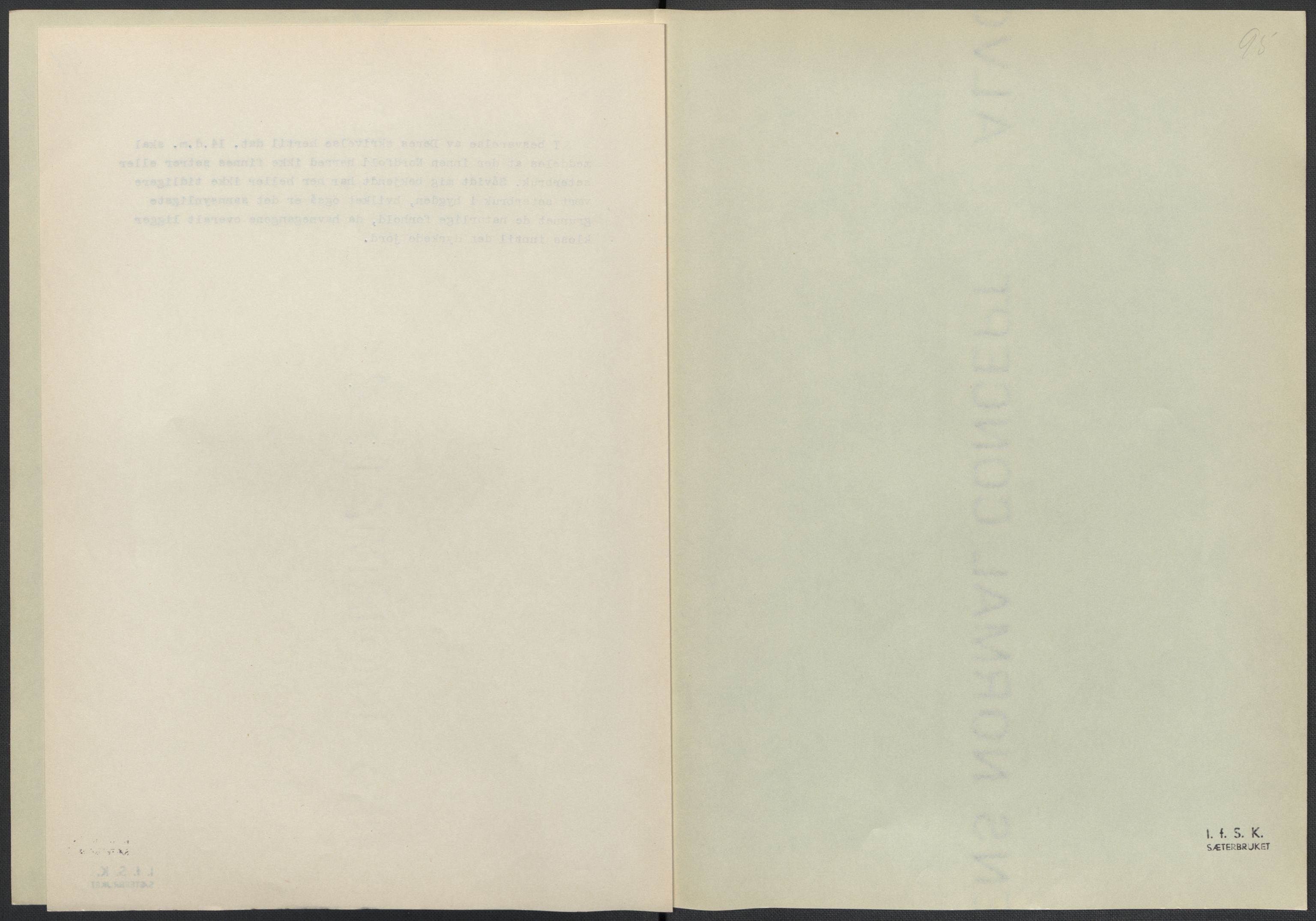 Instituttet for sammenlignende kulturforskning, RA/PA-0424/F/Fc/L0016/0002: Eske B16: / Nordland (perm XLVII), 1932-1936, p. 95
