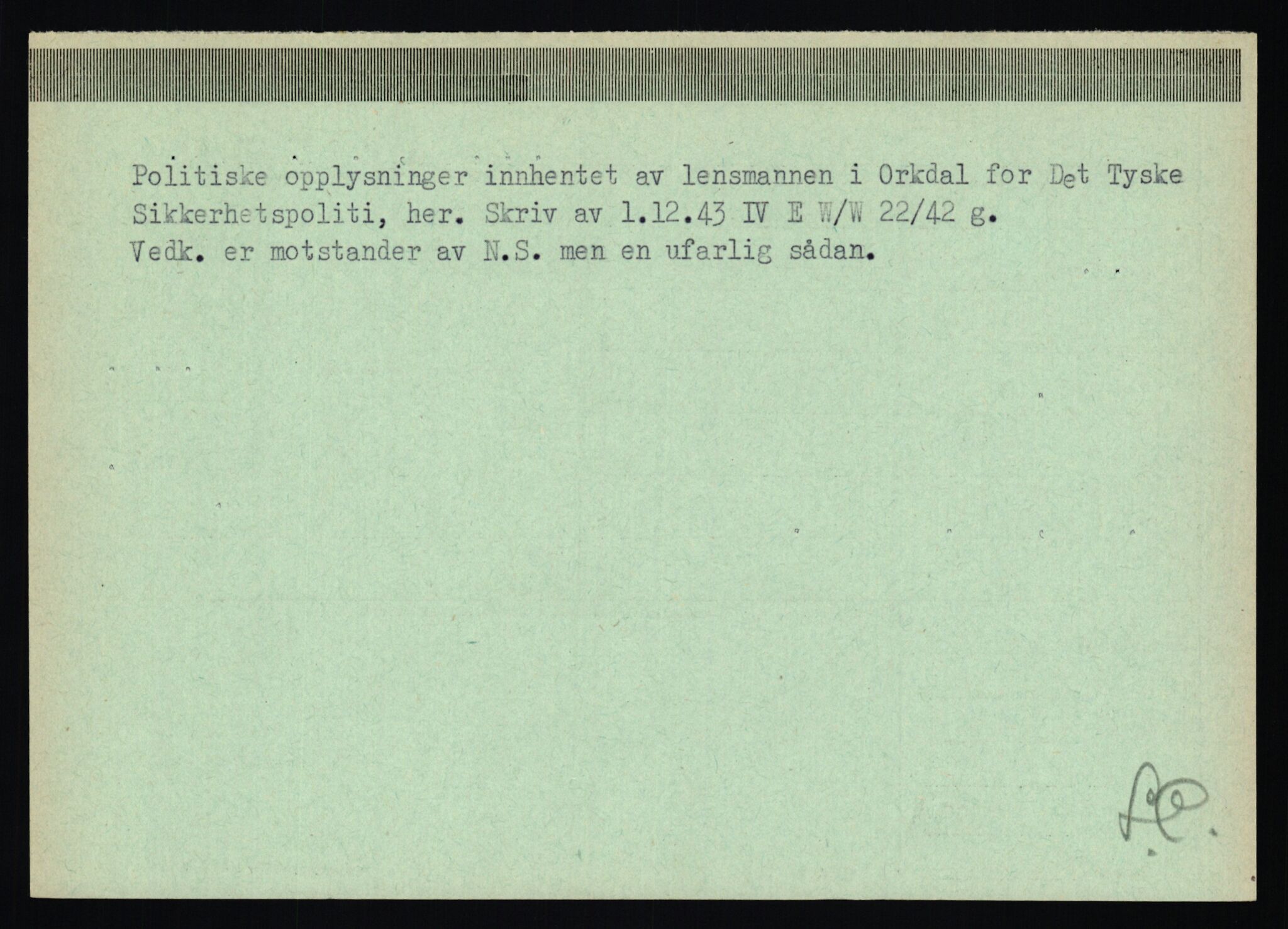 Statspolitiet - Hovedkontoret / Osloavdelingen, AV/RA-S-1329/C/Ca/L0012: Oanæs - Quistgaard	, 1943-1945, p. 4814