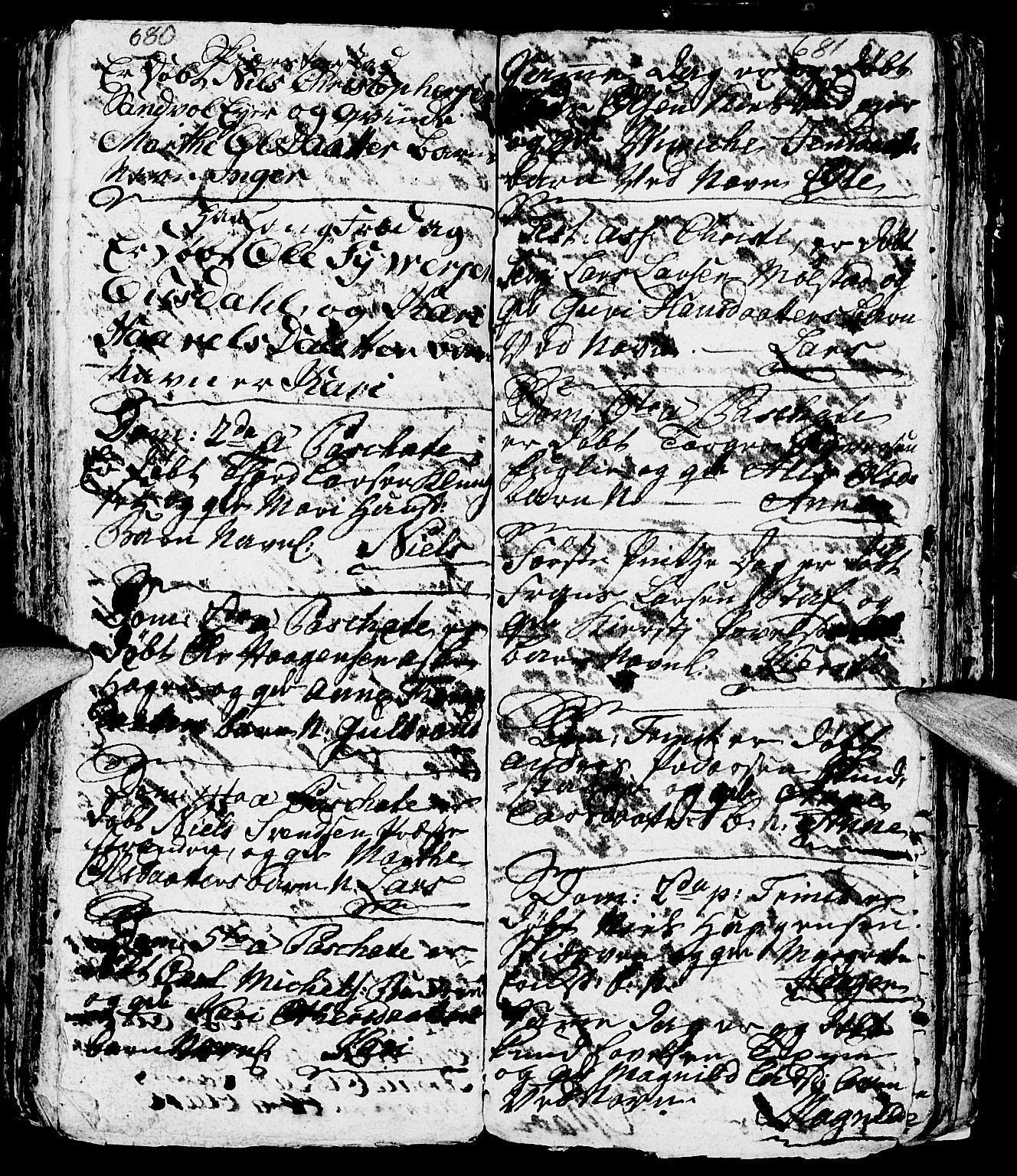 Nes prestekontor, Hedmark, AV/SAH-PREST-020/L/La/L0001: Parish register (copy) no. 1, 1663-1784, p. 680-681