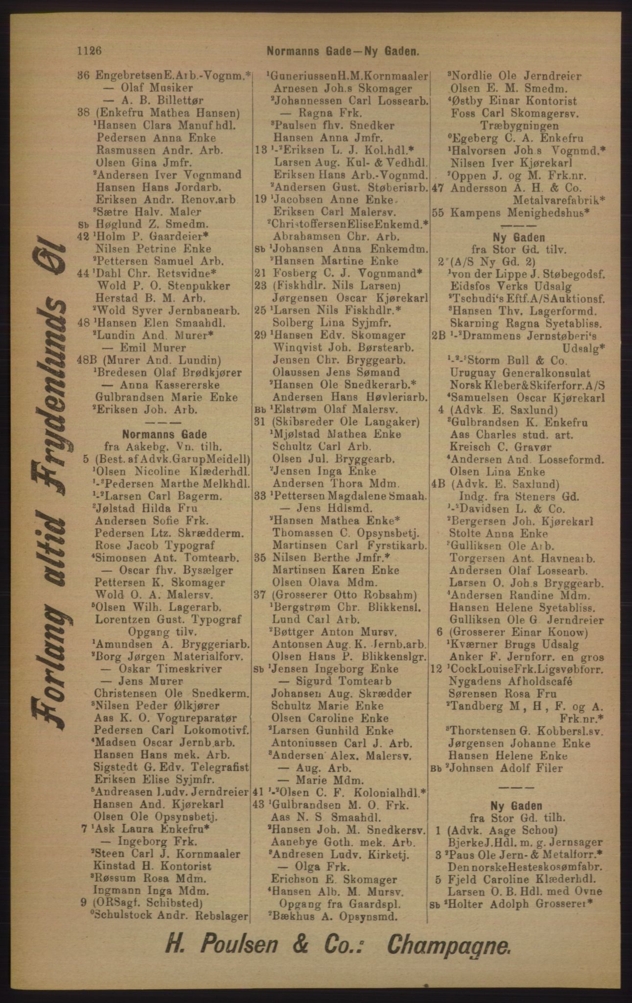 Kristiania/Oslo adressebok, PUBL/-, 1905, p. 1126