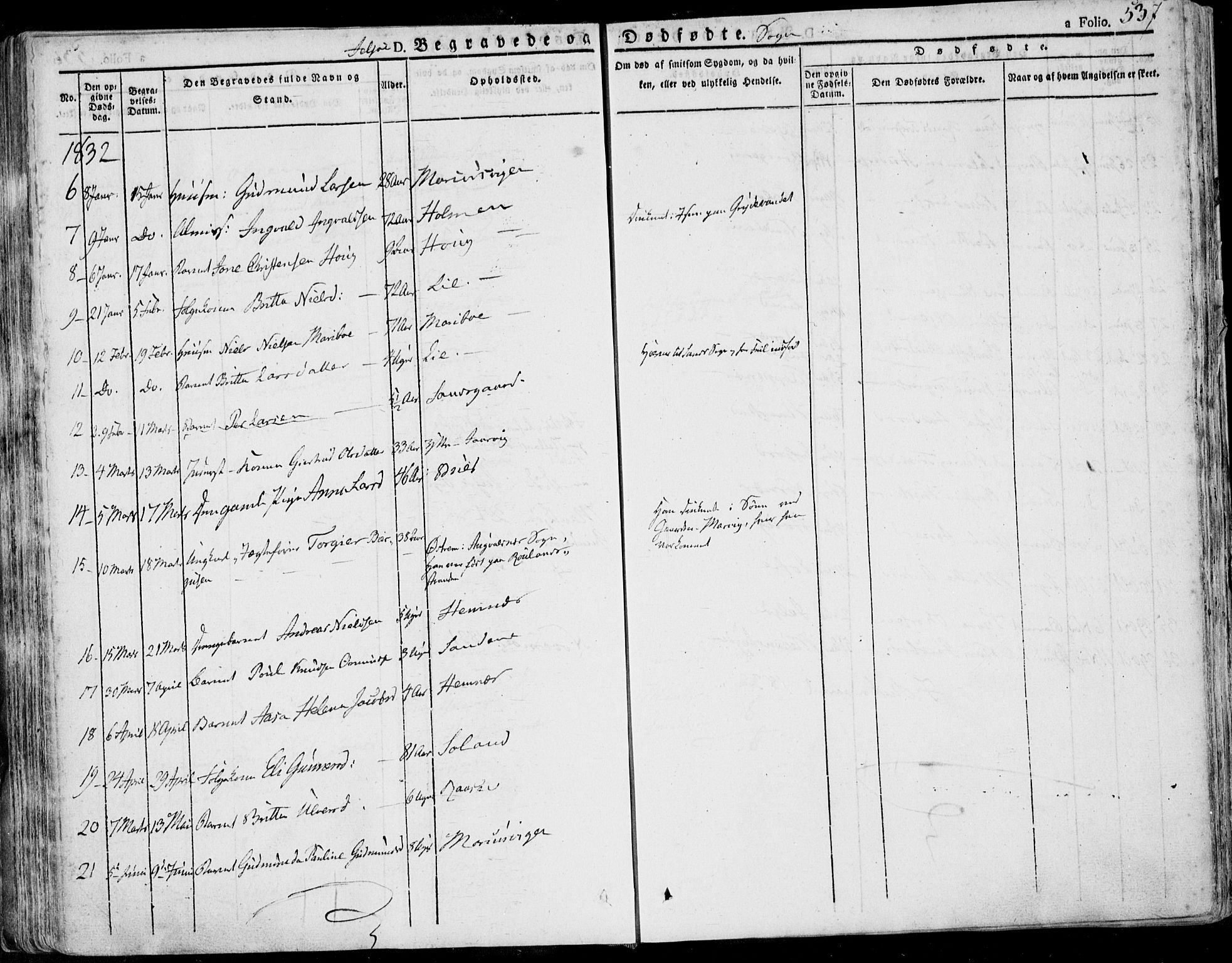 Jelsa sokneprestkontor, AV/SAST-A-101842/01/IV: Parish register (official) no. A 6.2, 1828-1853, p. 537