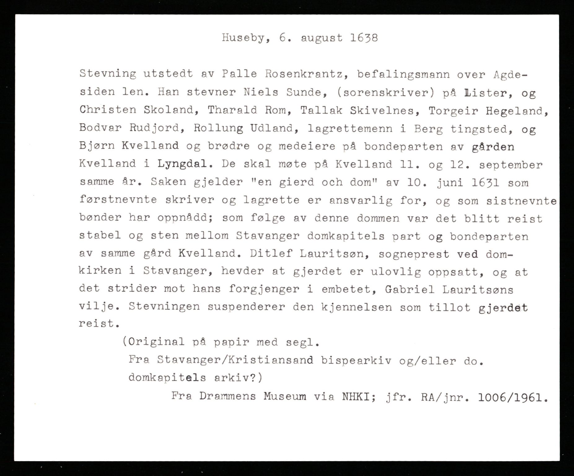 Riksarkivets diplomsamling, AV/RA-EA-5965/F35/F35b/L0008: Riksarkivets diplomer, seddelregister, 1635-1646, p. 231