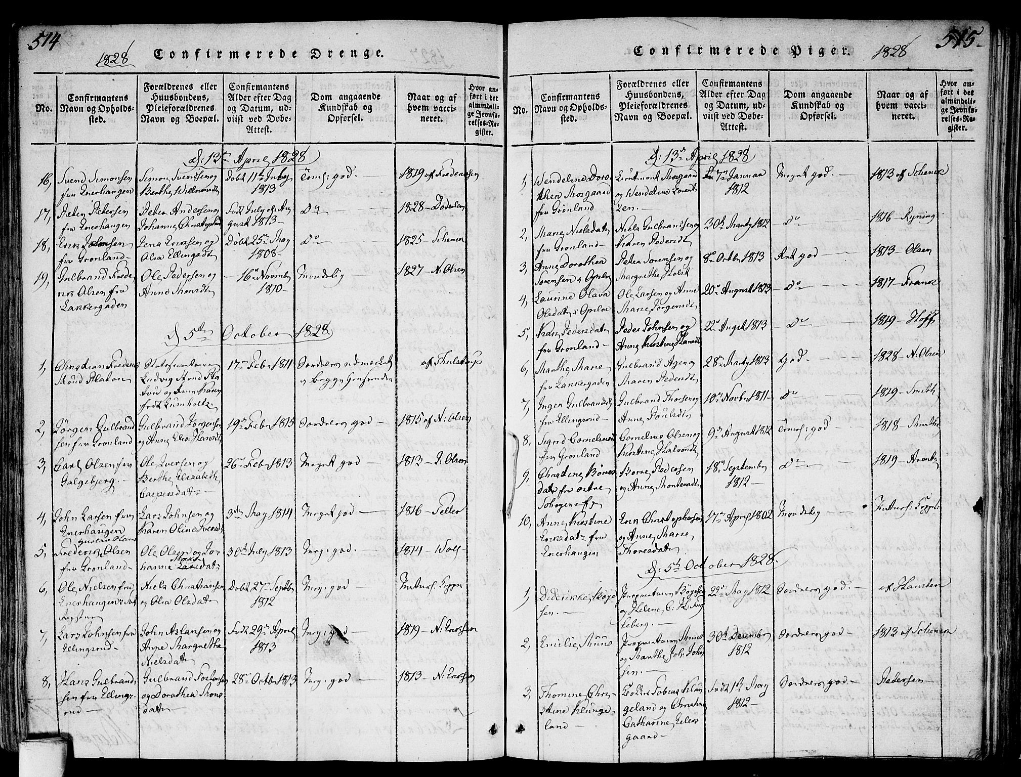 Gamlebyen prestekontor Kirkebøker, SAO/A-10884/F/Fa/L0002: Parish register (official) no. 2, 1817-1829, p. 514-515