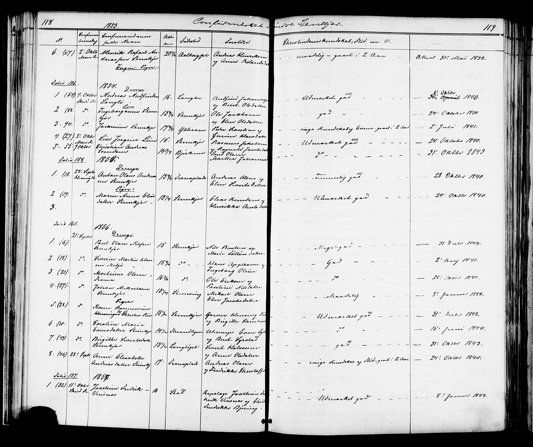 Ministerialprotokoller, klokkerbøker og fødselsregistre - Nord-Trøndelag, SAT/A-1458/739/L0367: Parish register (official) no. 739A01 /1, 1838-1868, p. 118-119