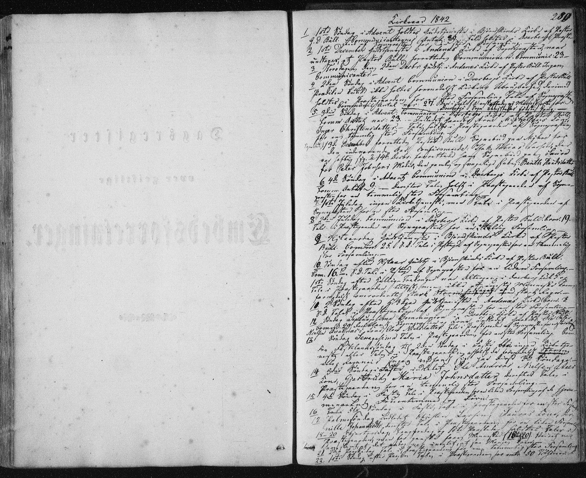 Ministerialprotokoller, klokkerbøker og fødselsregistre - Nordland, SAT/A-1459/897/L1396: Parish register (official) no. 897A04, 1842-1866, p. 280