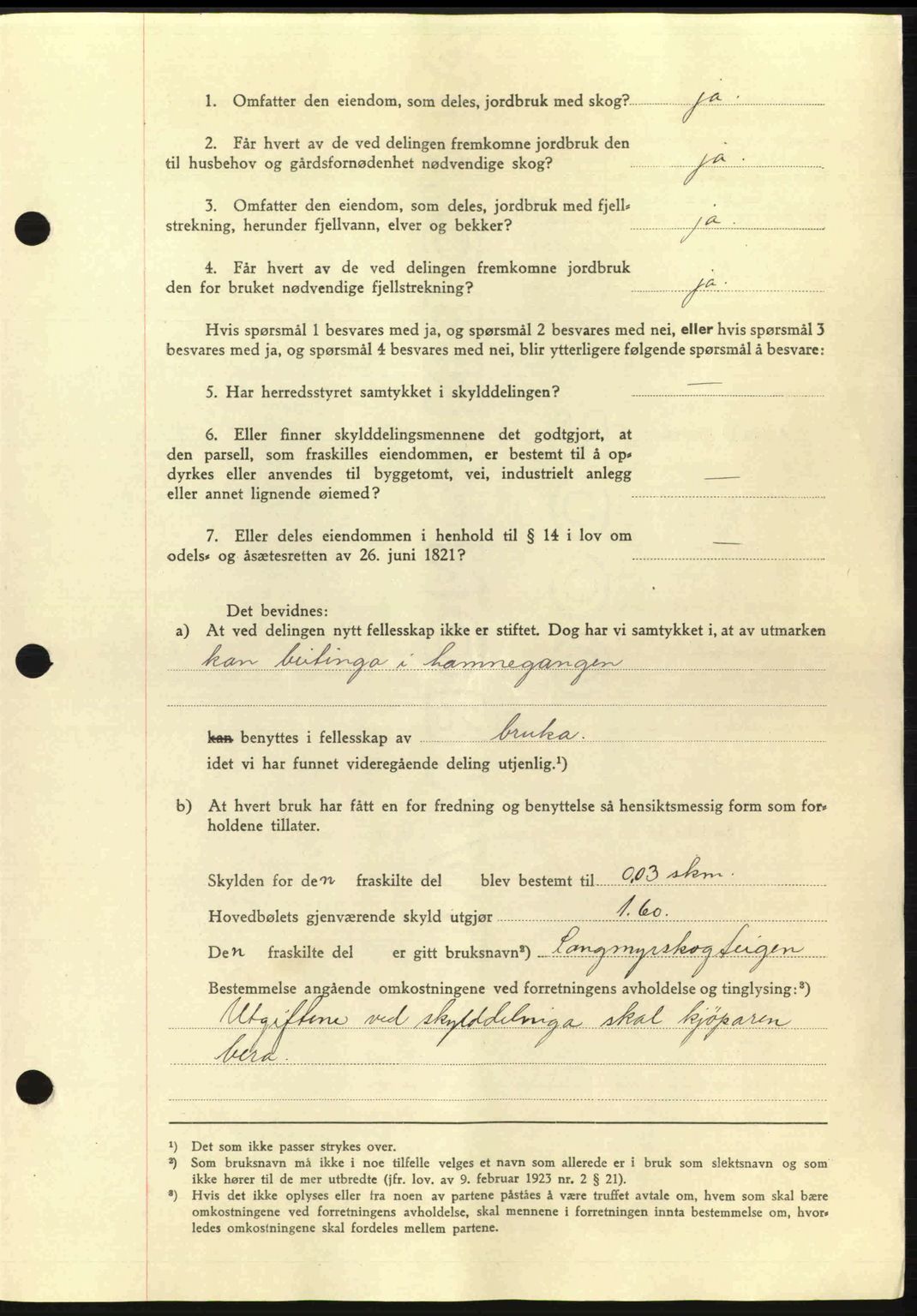 Salten sorenskriveri, AV/SAT-A-4578/1/2/2C: Mortgage book no. A14-15, 1943-1945, Diary no: : 2633/1944