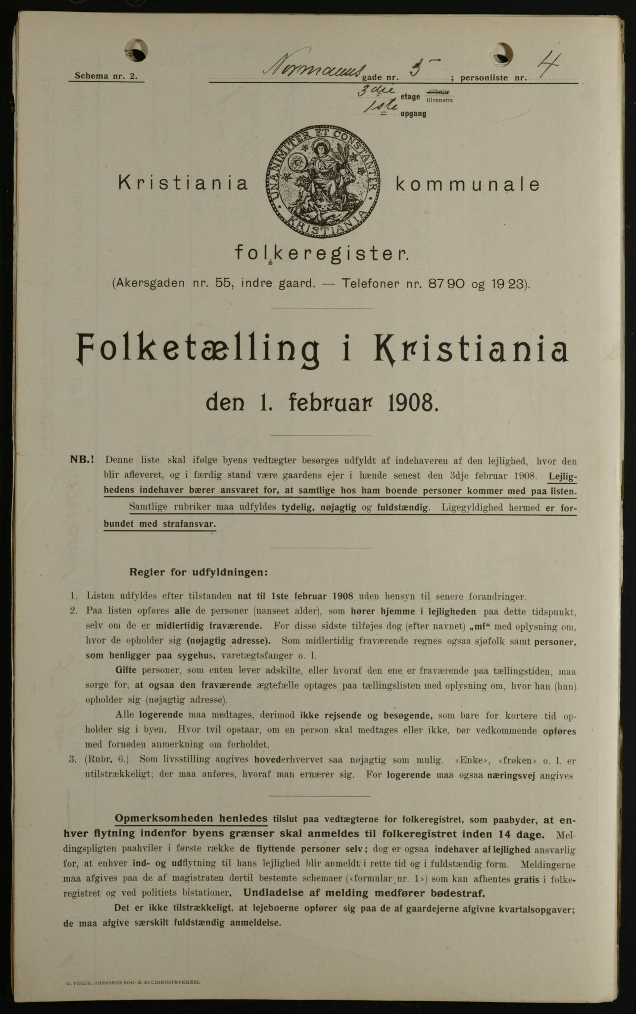 OBA, Municipal Census 1908 for Kristiania, 1908, p. 66028