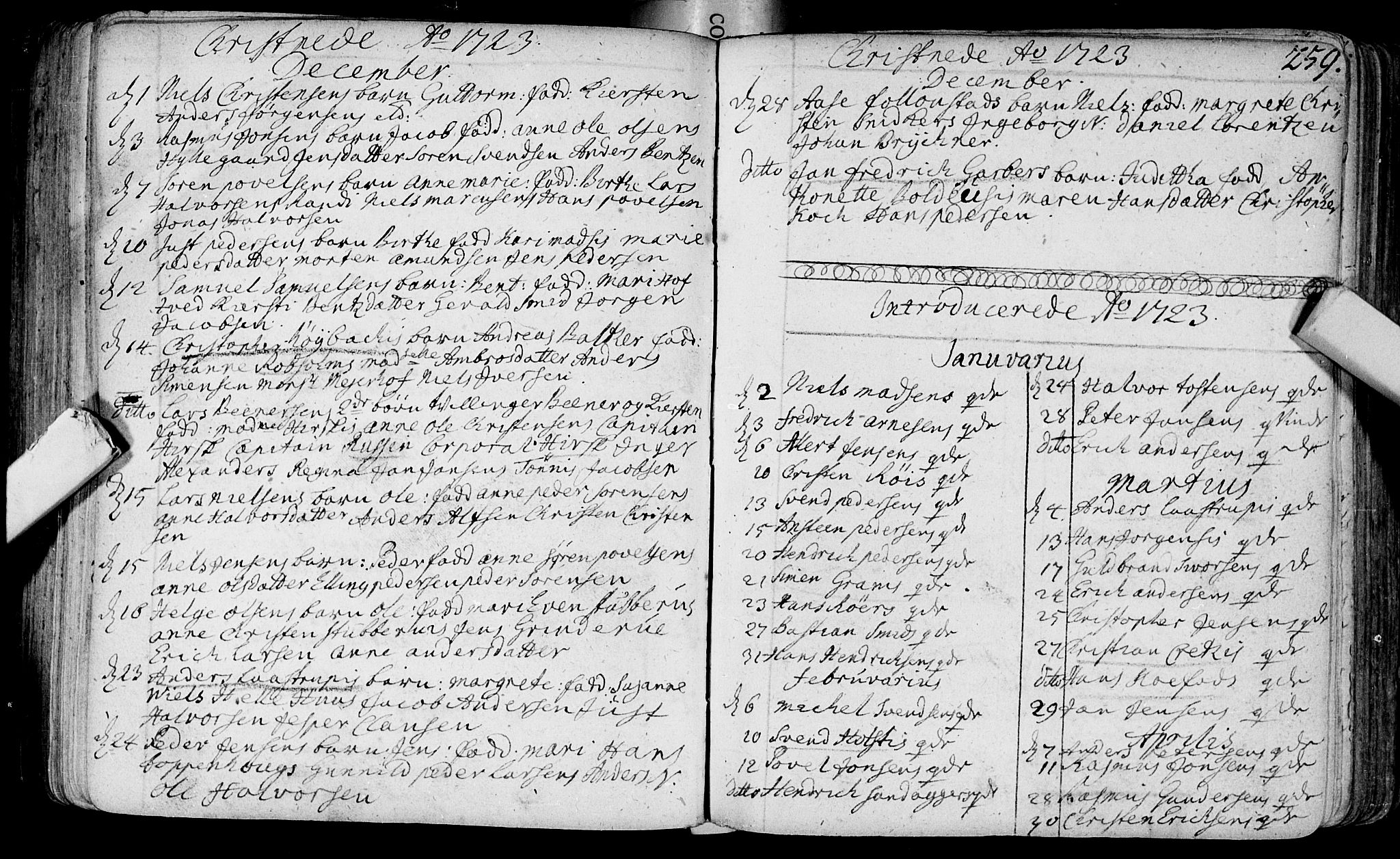 Bragernes kirkebøker, SAKO/A-6/F/Fa/L0003: Parish register (official) no. I 3, 1706-1734, p. 259