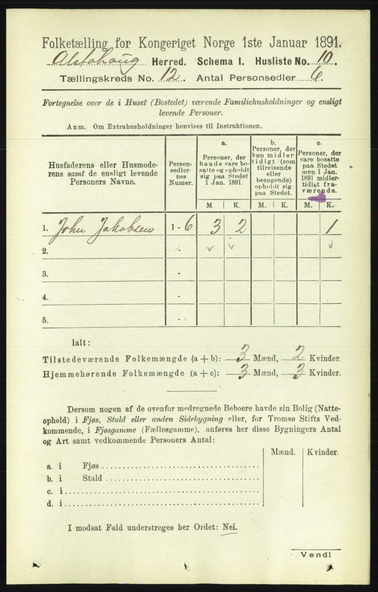 RA, 1891 census for 1820 Alstahaug, 1891, p. 4231