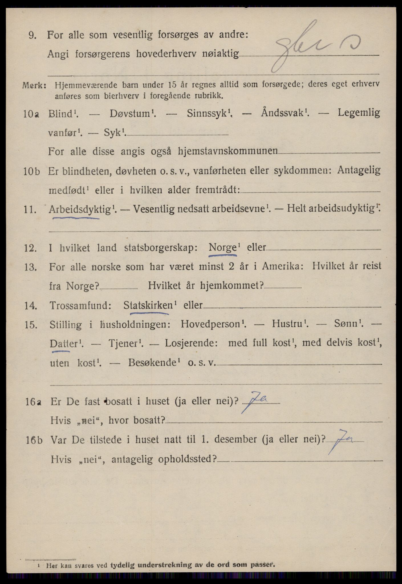 SAT, 1920 census for Bremsnes, 1920, p. 6734