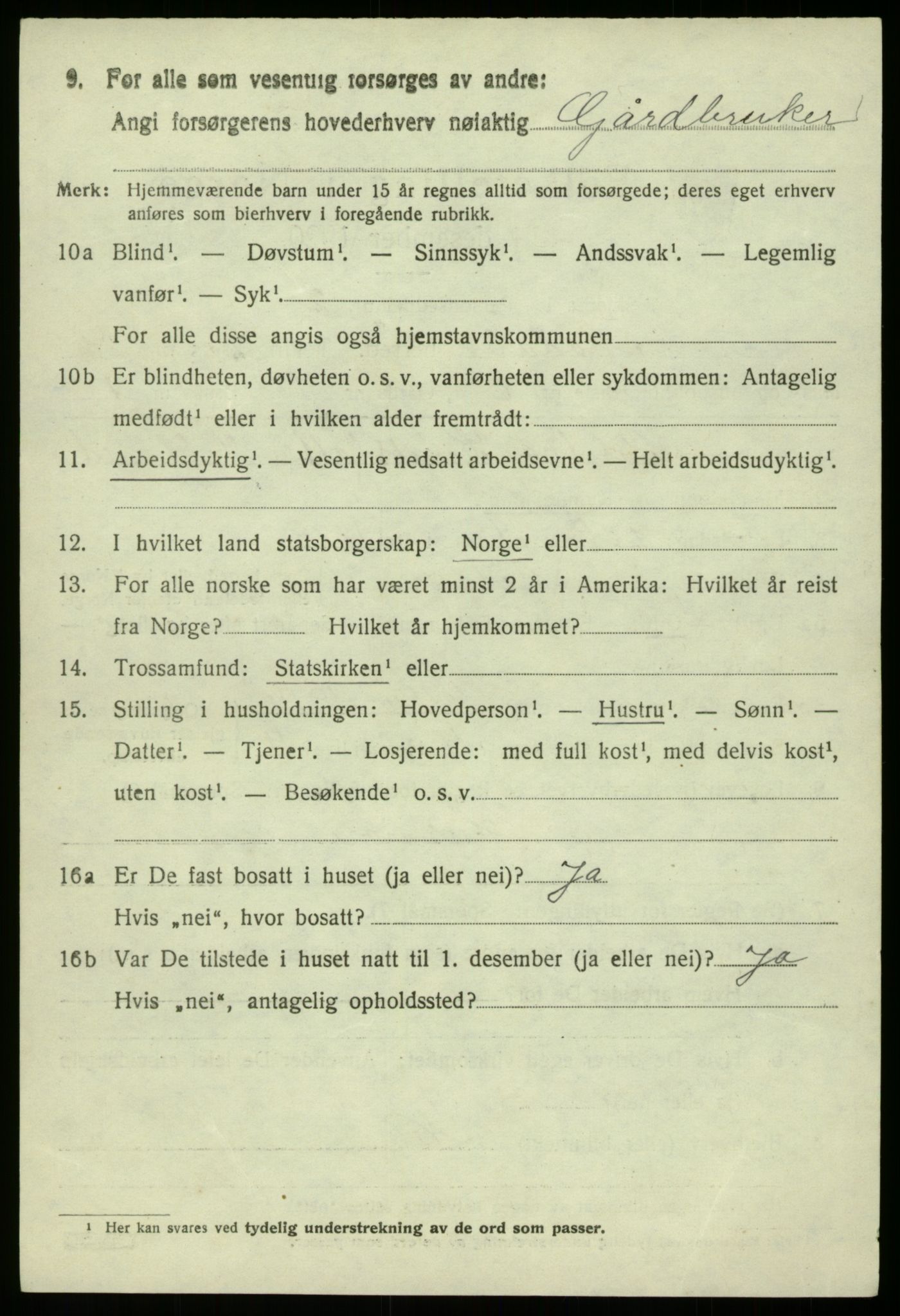 SAB, 1920 census for Modalen, 1920, p. 807