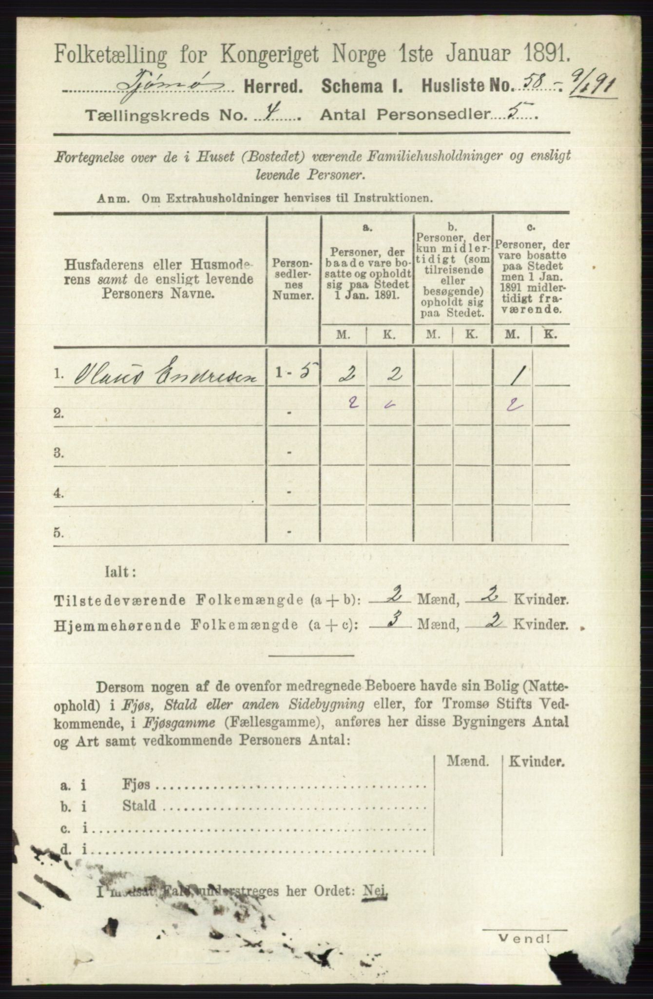 RA, 1891 census for 0723 Tjøme, 1891, p. 1268