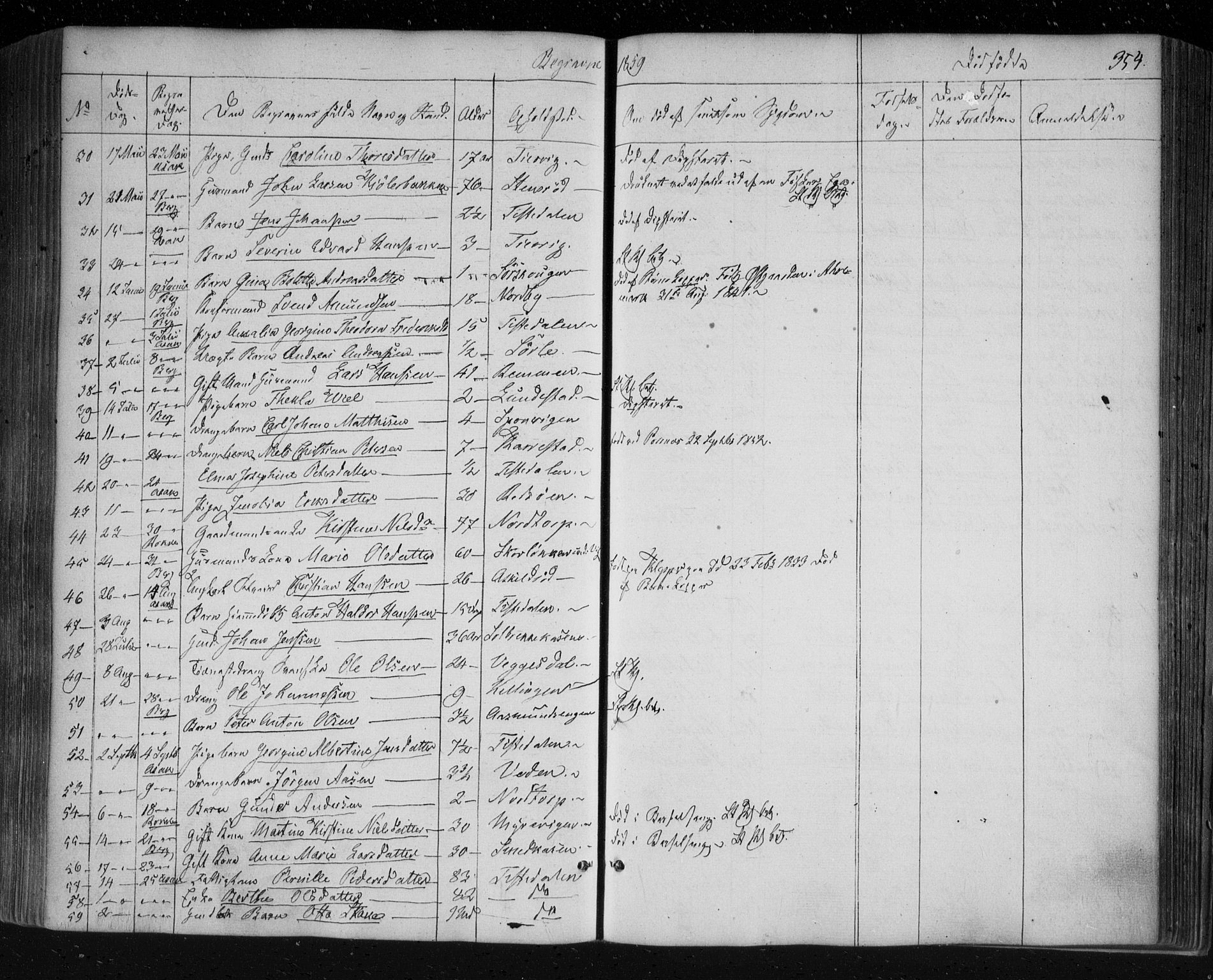 Berg prestekontor Kirkebøker, SAO/A-10902/F/Fa/L0004: Parish register (official) no. I 4, 1843-1860, p. 354