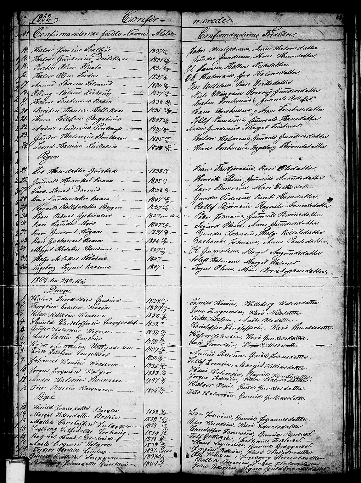 Sauherad kirkebøker, AV/SAKO-A-298/G/Gb/L0001: Parish register (copy) no. II 1, 1845-1865, p. 63