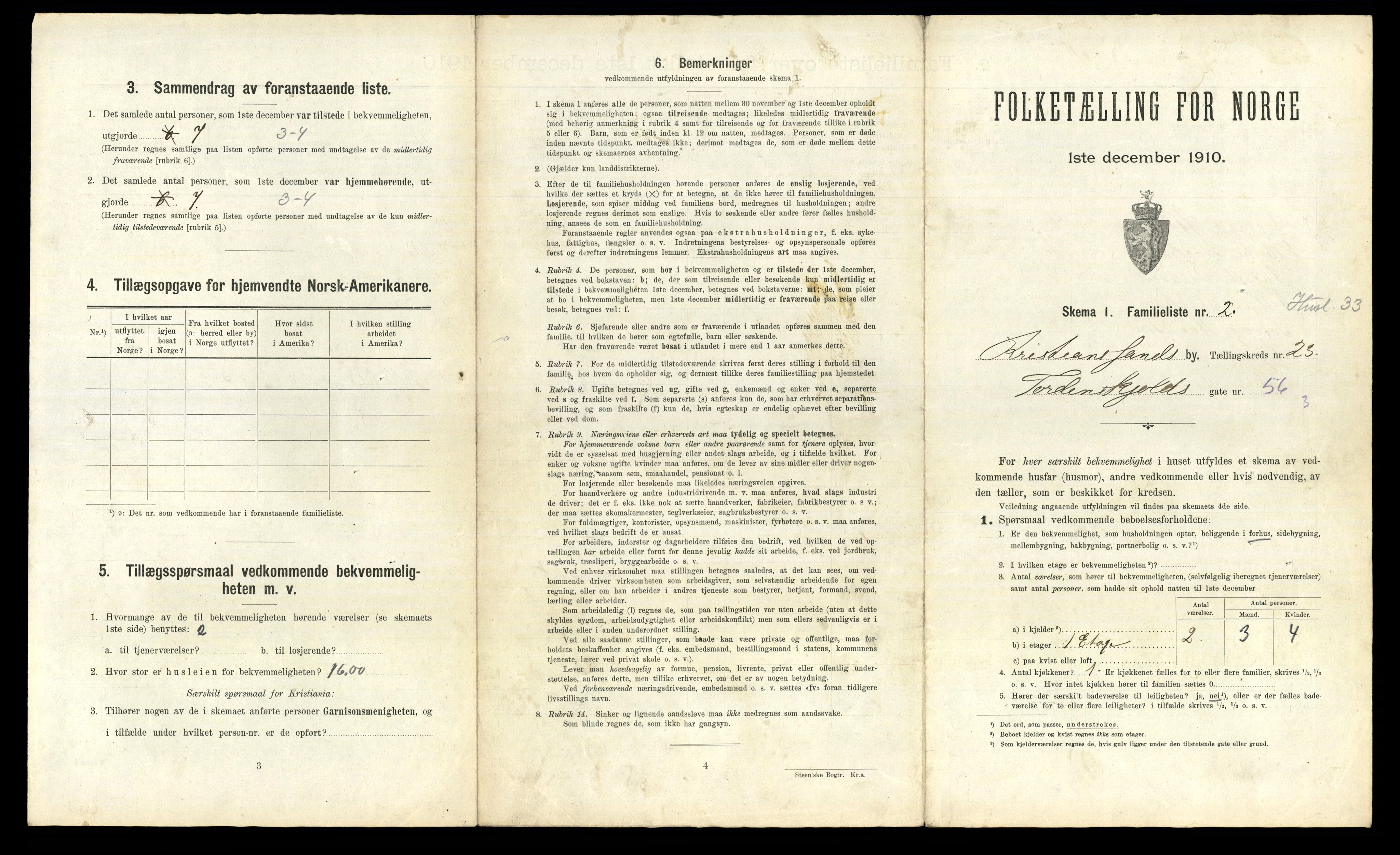 RA, 1910 census for Kristiansand, 1910, p. 6138