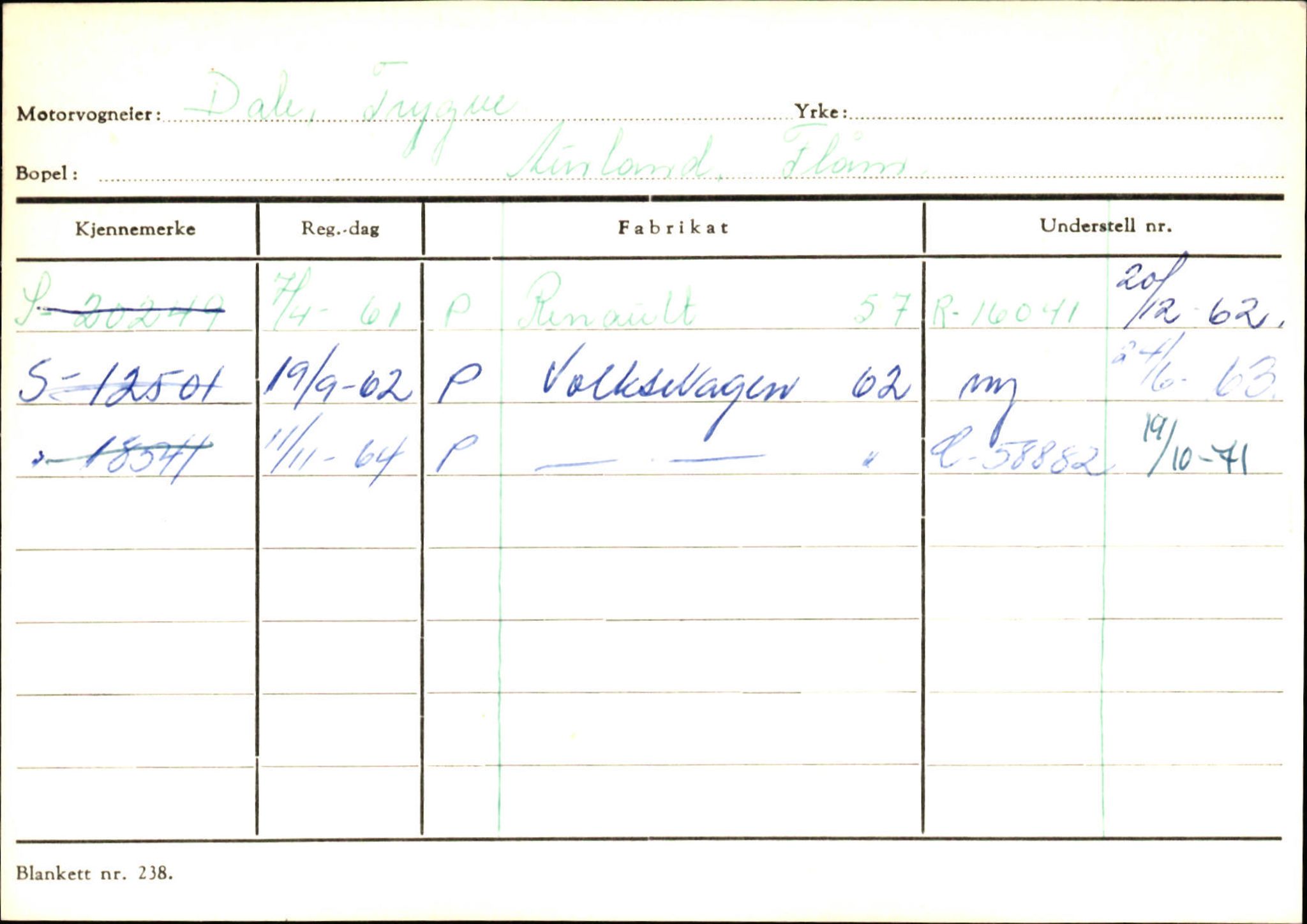 Statens vegvesen, Sogn og Fjordane vegkontor, AV/SAB-A-5301/4/F/L0125: Eigarregister Sogndal V-Å. Aurland A-Å. Fjaler A-N, 1945-1975, p. 529