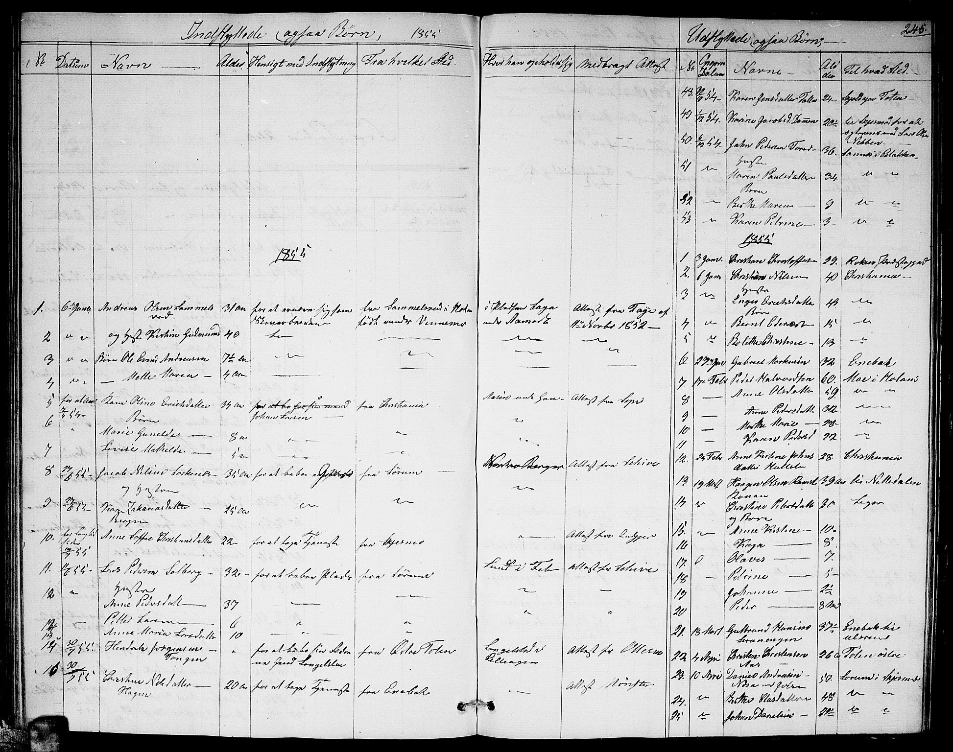 Fet prestekontor Kirkebøker, AV/SAO-A-10370a/G/Ga/L0002: Parish register (copy) no. I 2, 1843-1859, p. 245