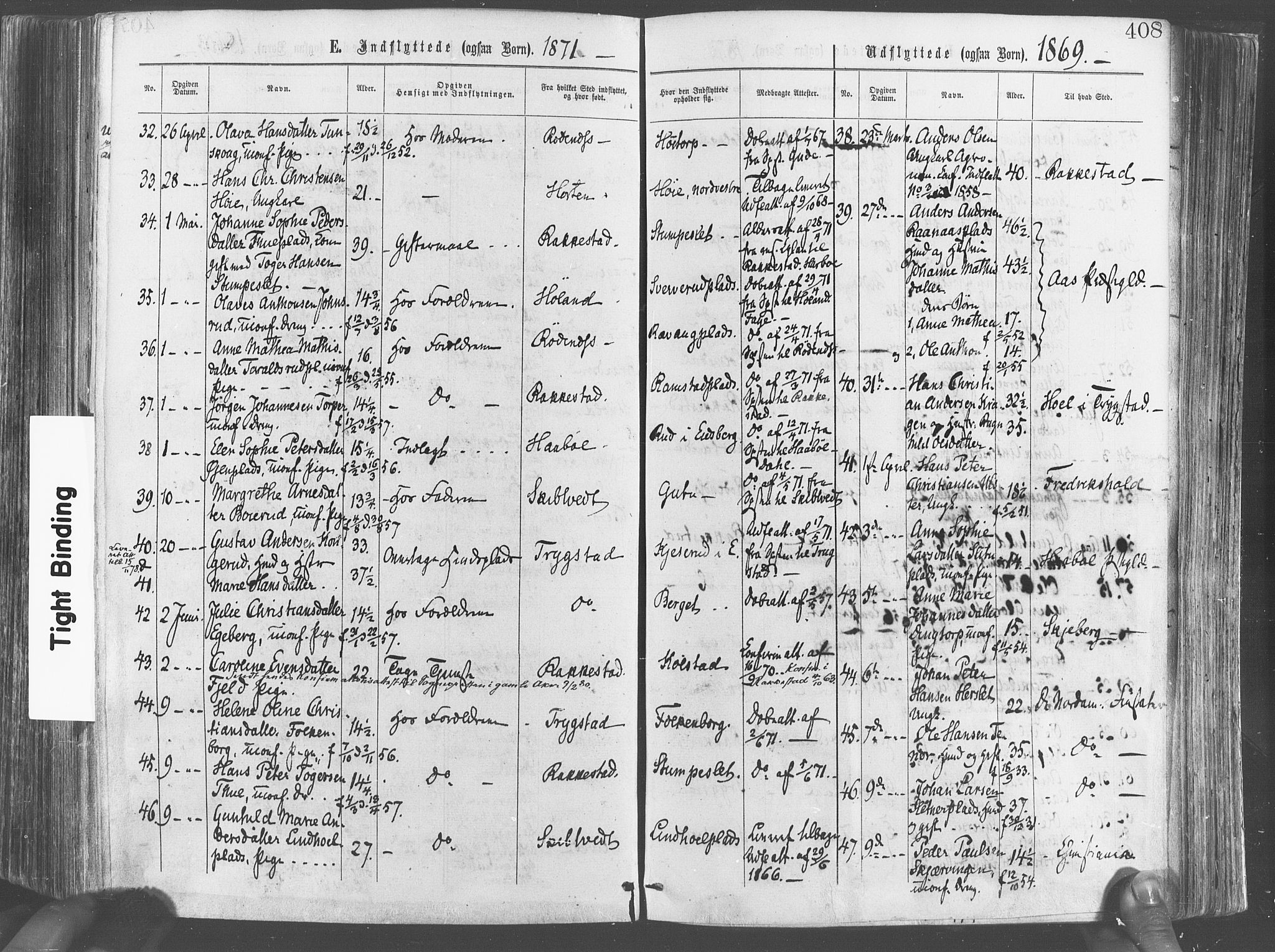 Eidsberg prestekontor Kirkebøker, SAO/A-10905/F/Fa/L0011: Parish register (official) no. I 11, 1867-1878, p. 408