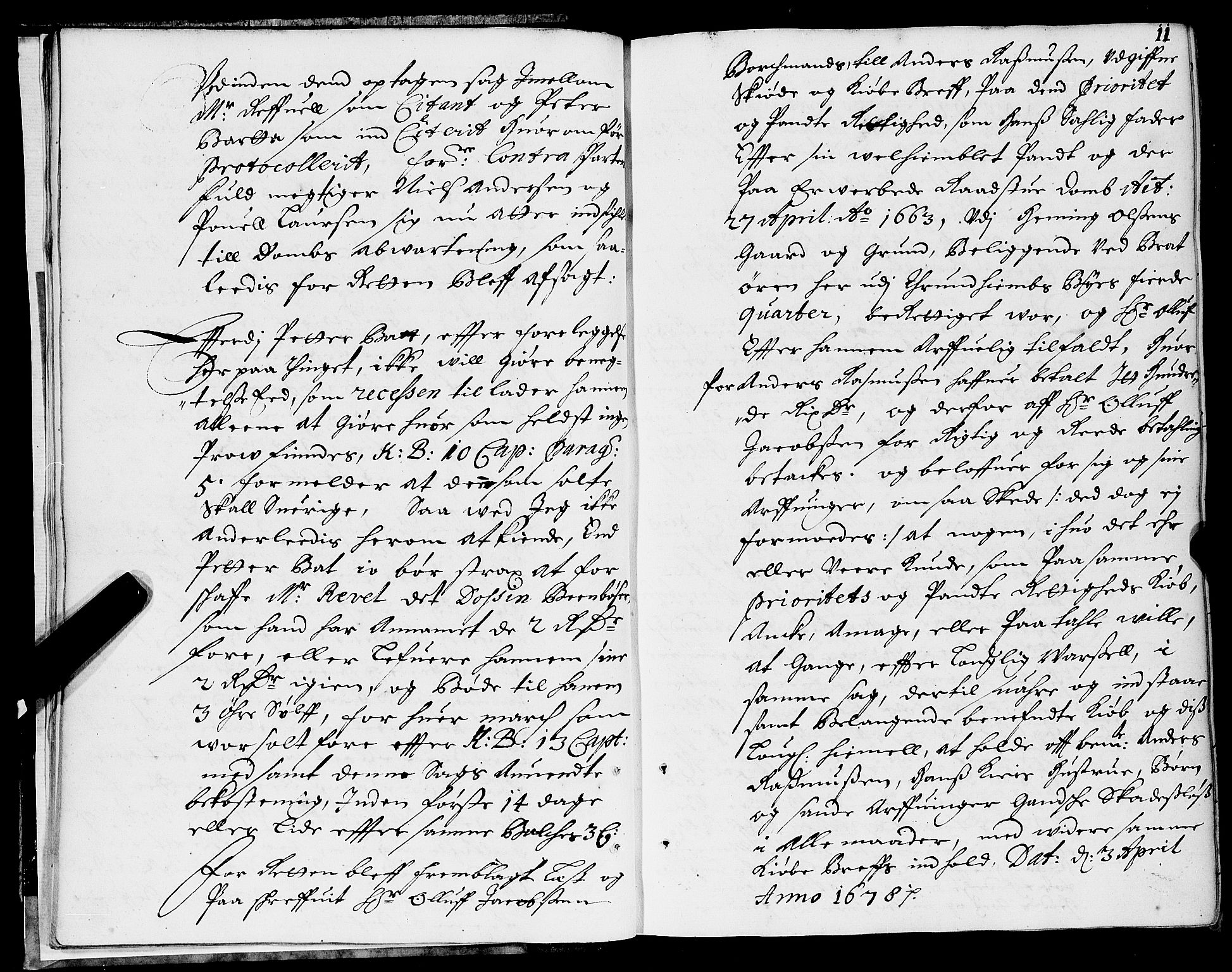 Trondheim byfogd, AV/SAT-A-0003/1/1/1A/L0006: Bytingsprotokoll - 9/1-18/12., 1679, p. 10b-11a