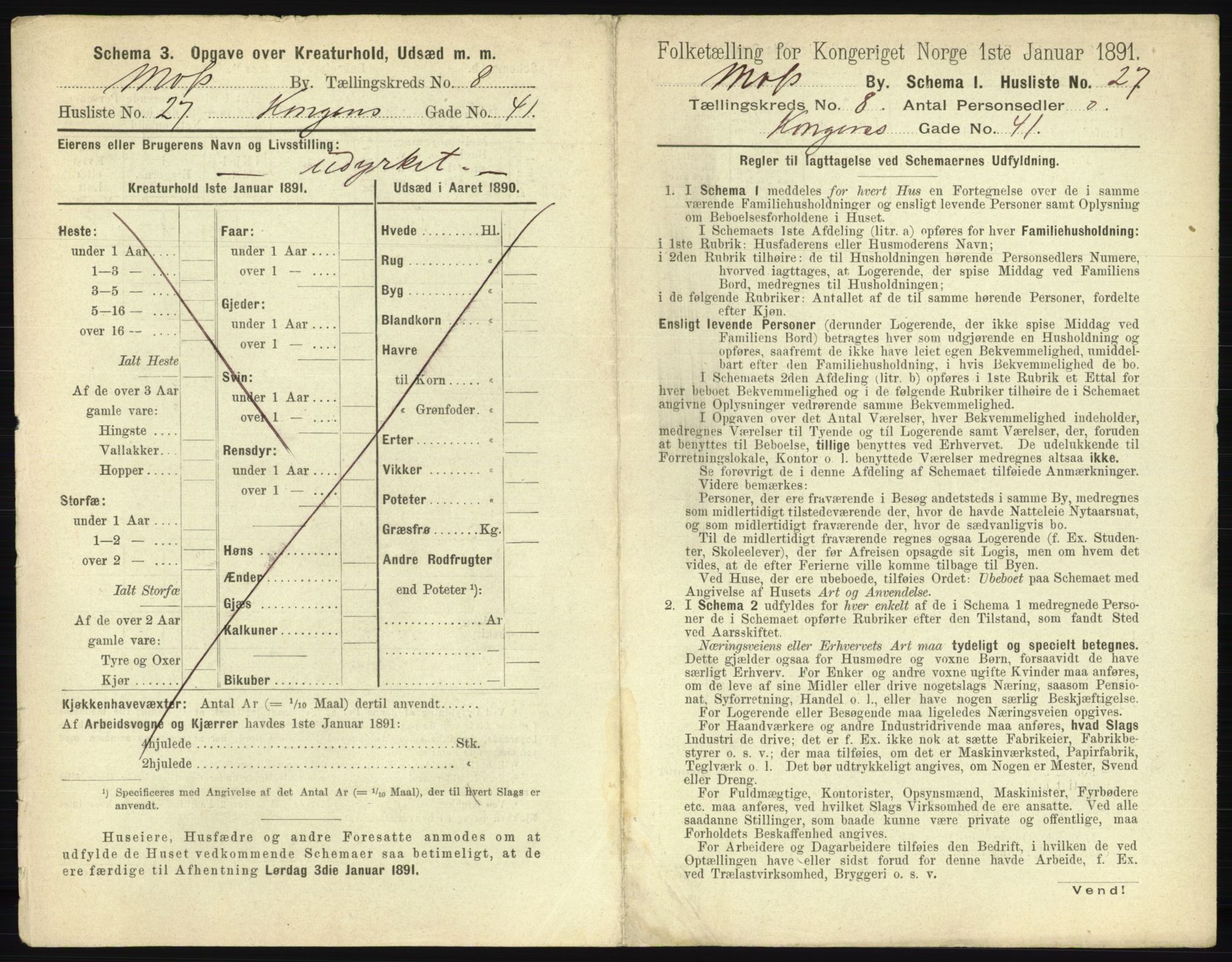 RA, 1891 census for 0104 Moss, 1891, p. 636