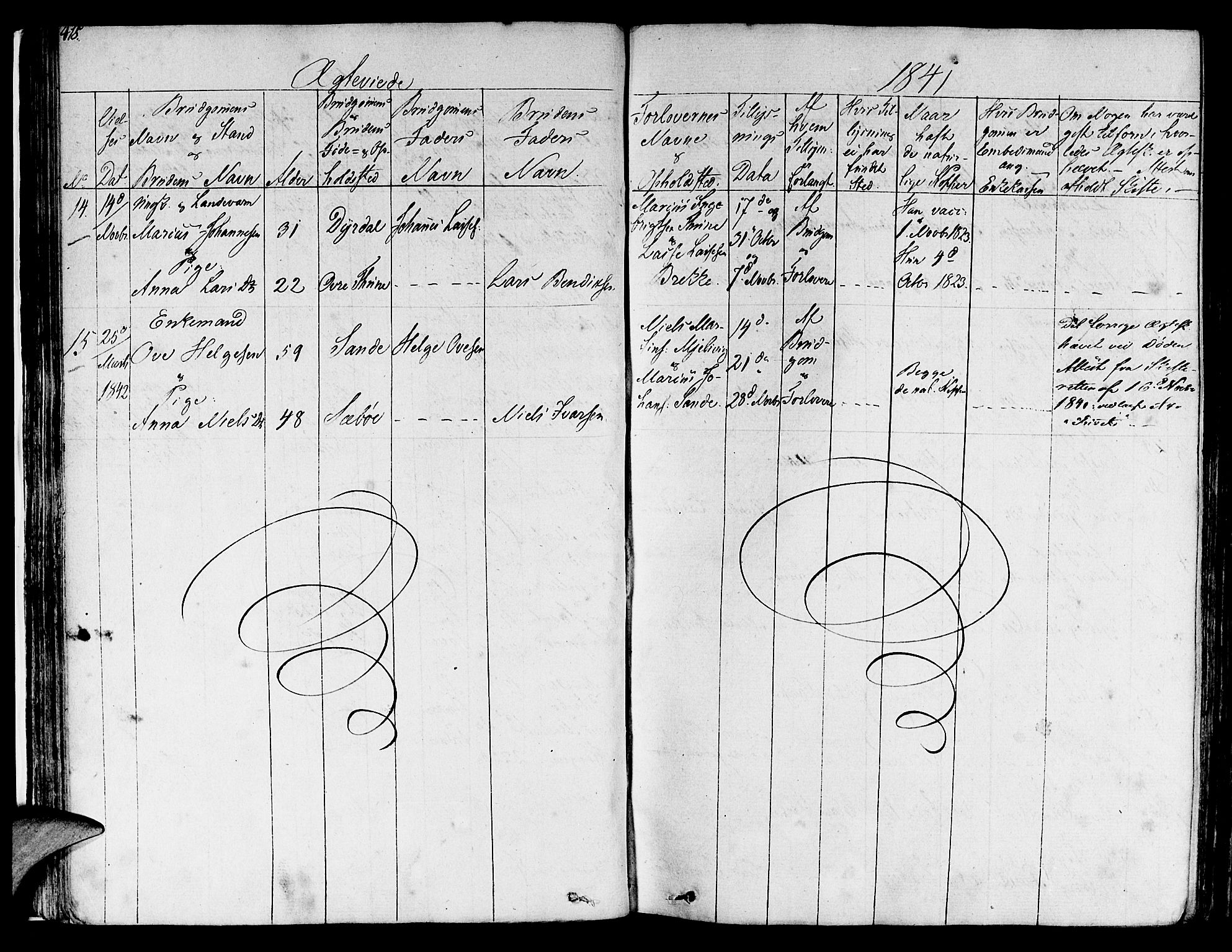 Lavik sokneprestembete, SAB/A-80901: Parish register (official) no. A 2II, 1821-1842, p. 418