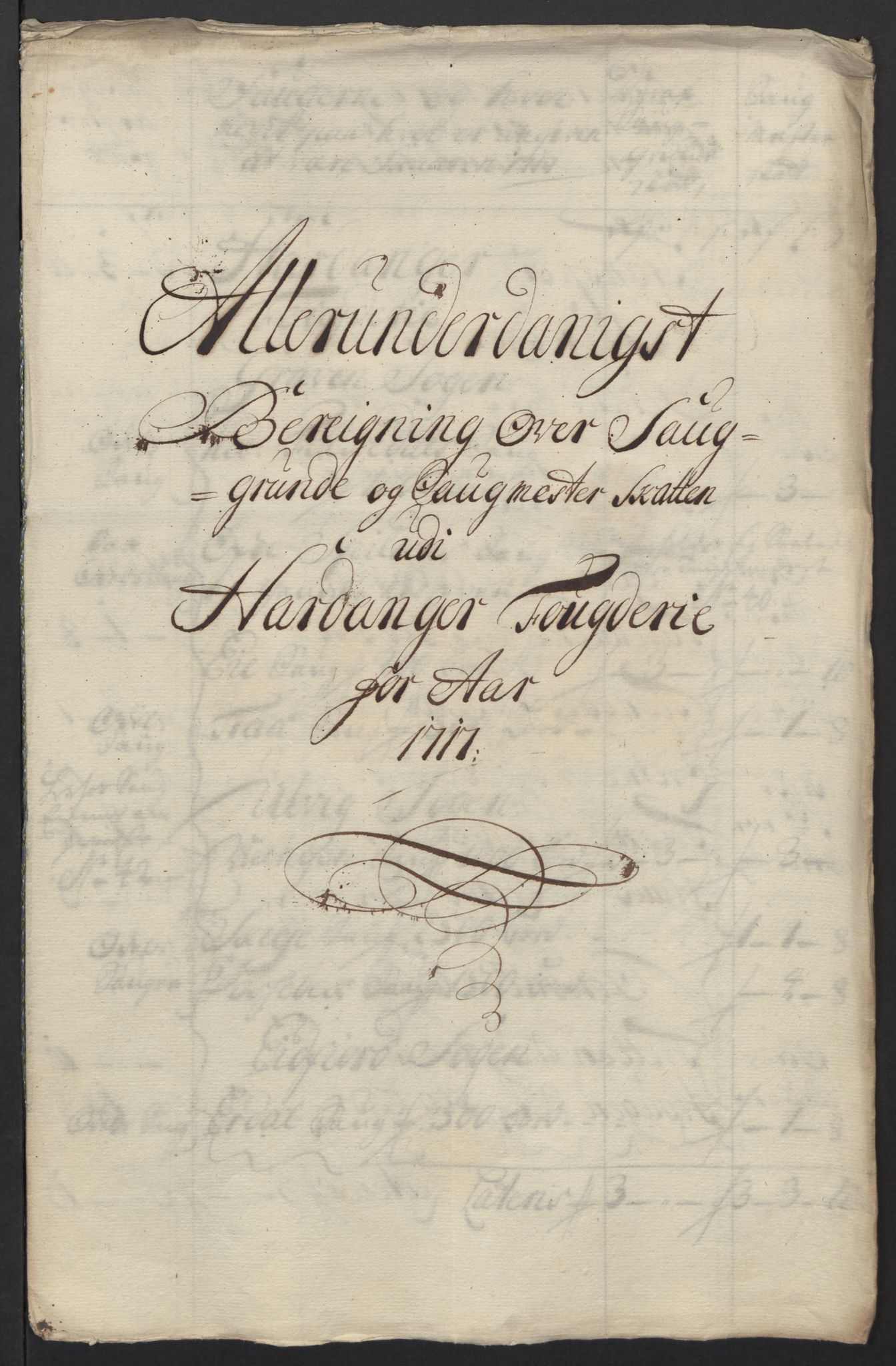 Rentekammeret inntil 1814, Reviderte regnskaper, Fogderegnskap, AV/RA-EA-4092/R48/L2994: Fogderegnskap Sunnhordland og Hardanger, 1717, p. 201