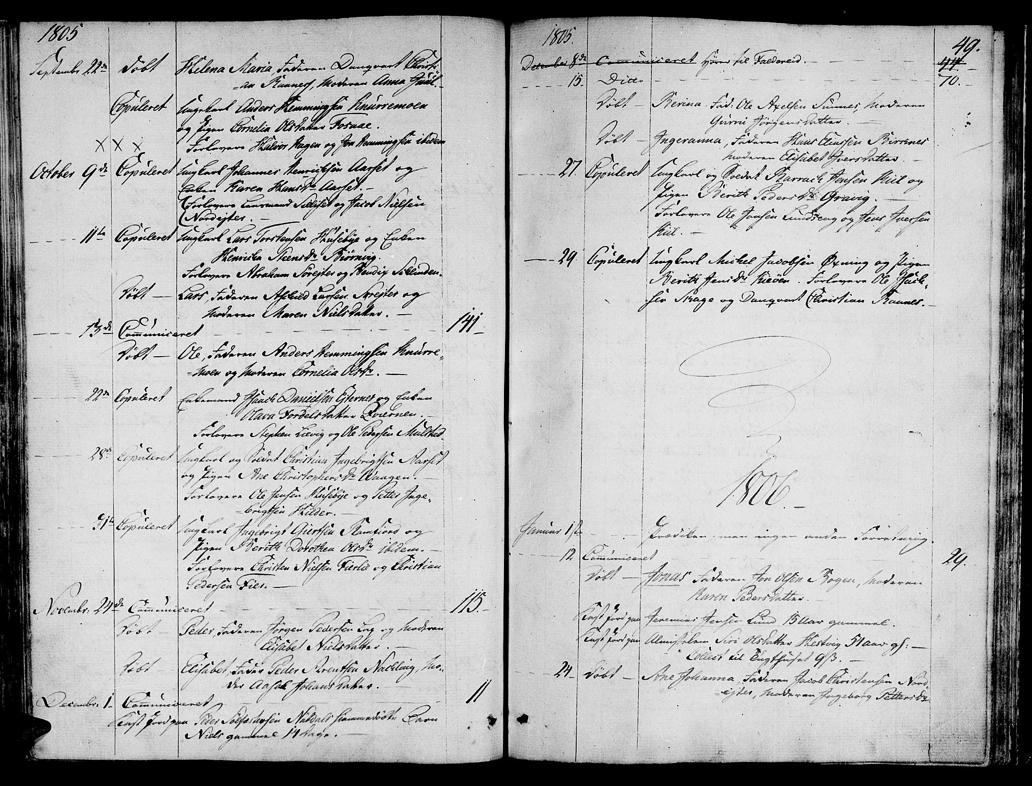 Ministerialprotokoller, klokkerbøker og fødselsregistre - Nord-Trøndelag, AV/SAT-A-1458/780/L0633: Parish register (official) no. 780A02 /1, 1787-1814, p. 49