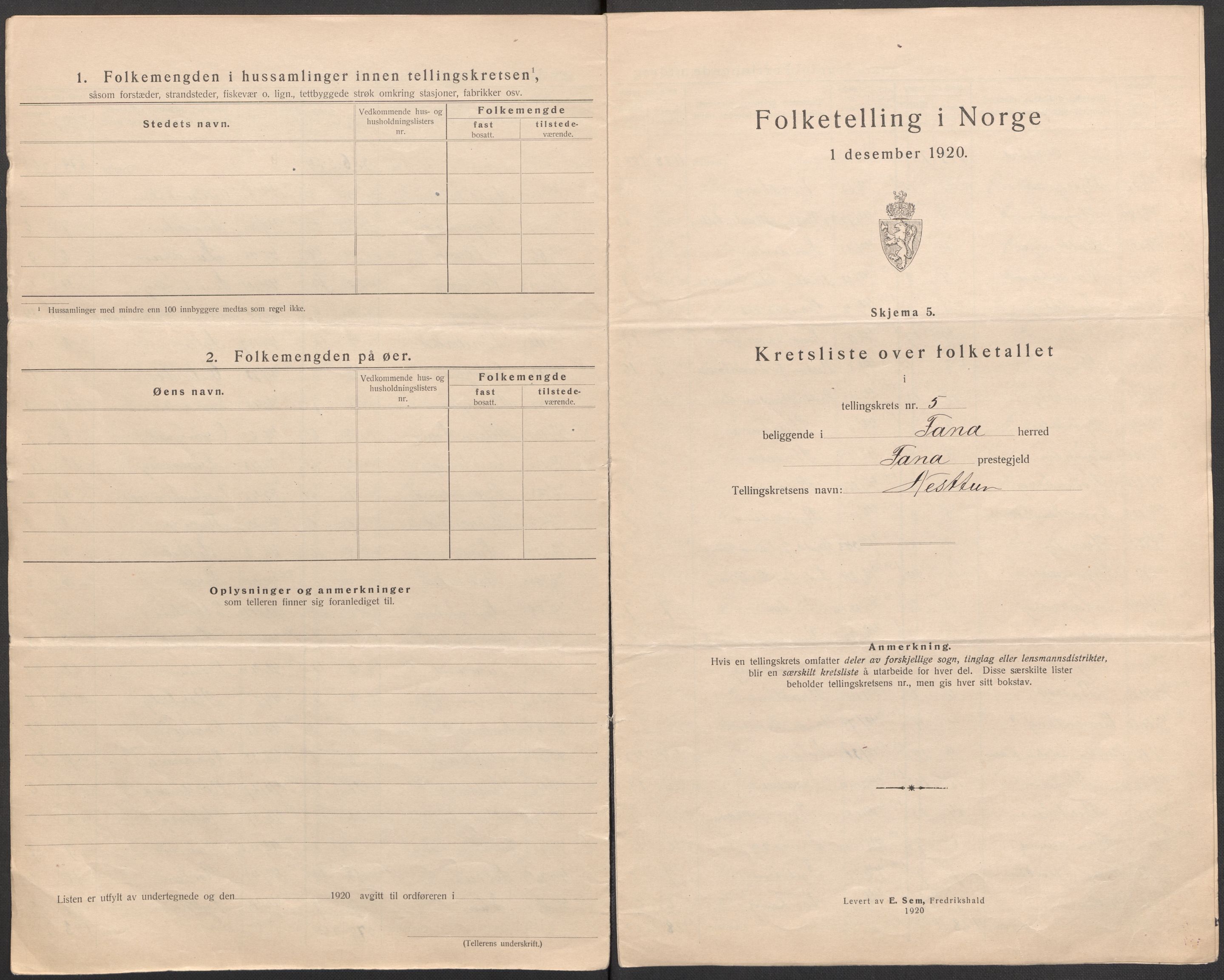 SAB, 1920 census for Fana, 1920, p. 27