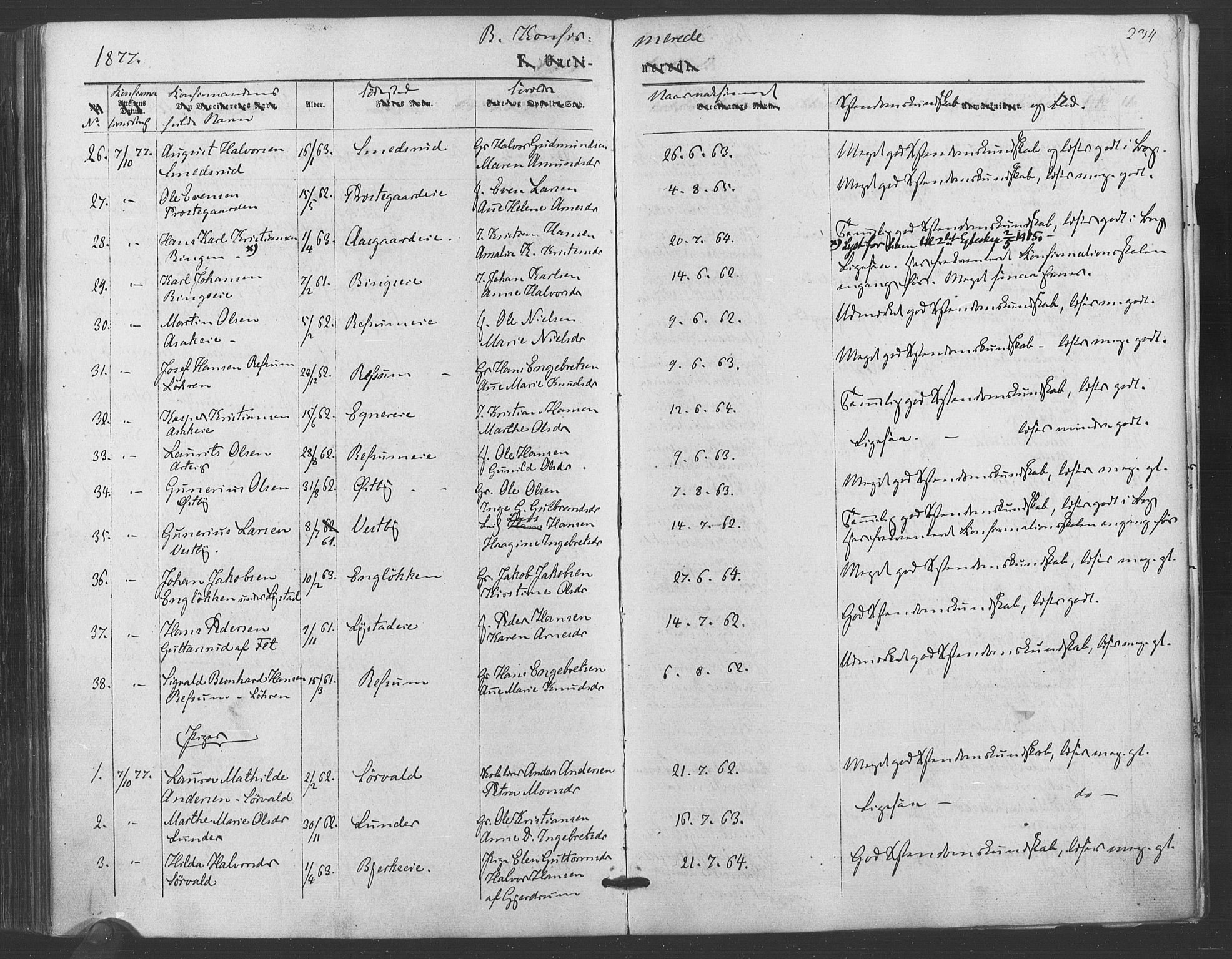 Sørum prestekontor Kirkebøker, AV/SAO-A-10303/F/Fa/L0006: Parish register (official) no. I 6, 1864-1877, p. 234