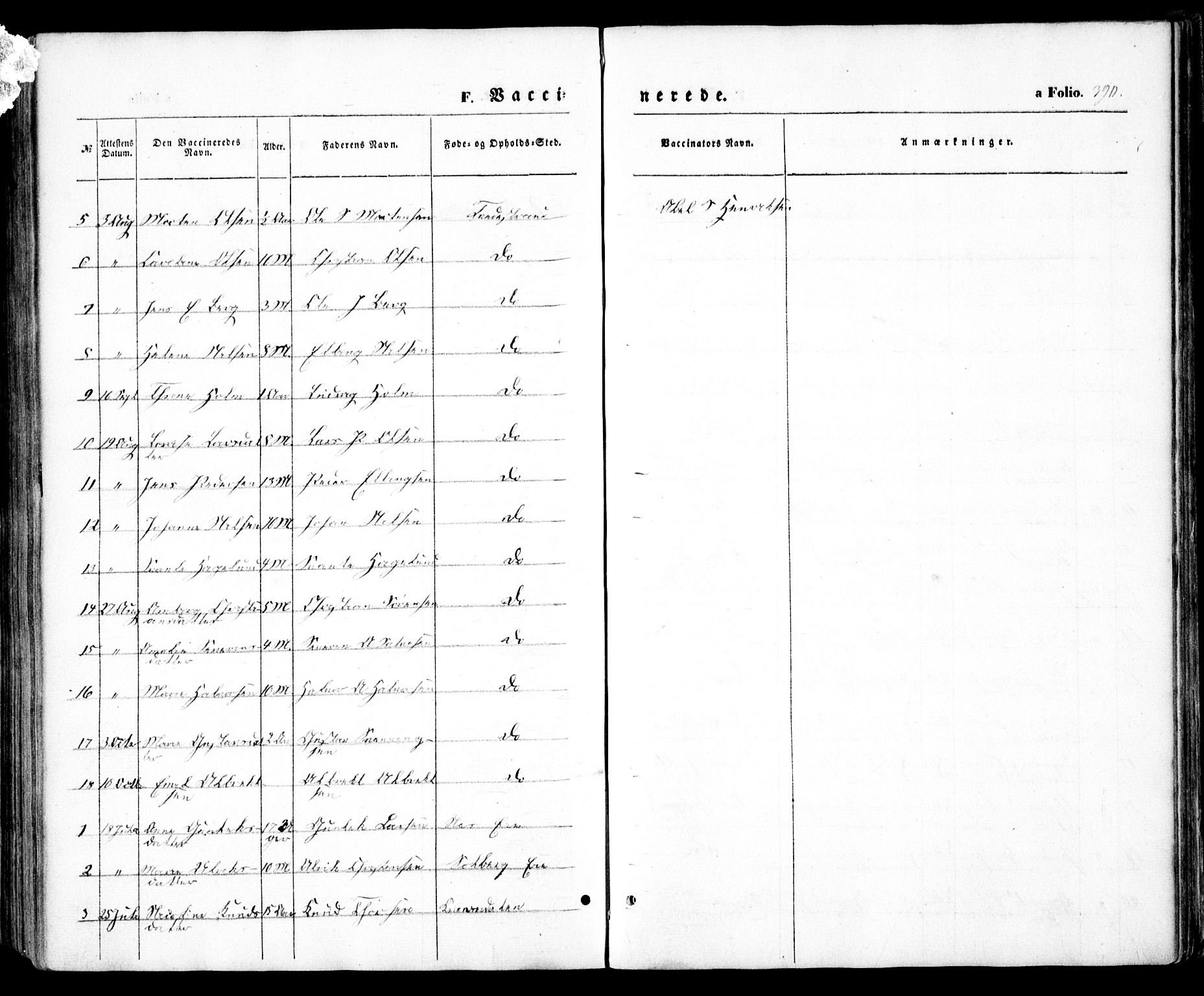 Holt sokneprestkontor, AV/SAK-1111-0021/F/Fa/L0008: Parish register (official) no. A 8, 1849-1860, p. 390