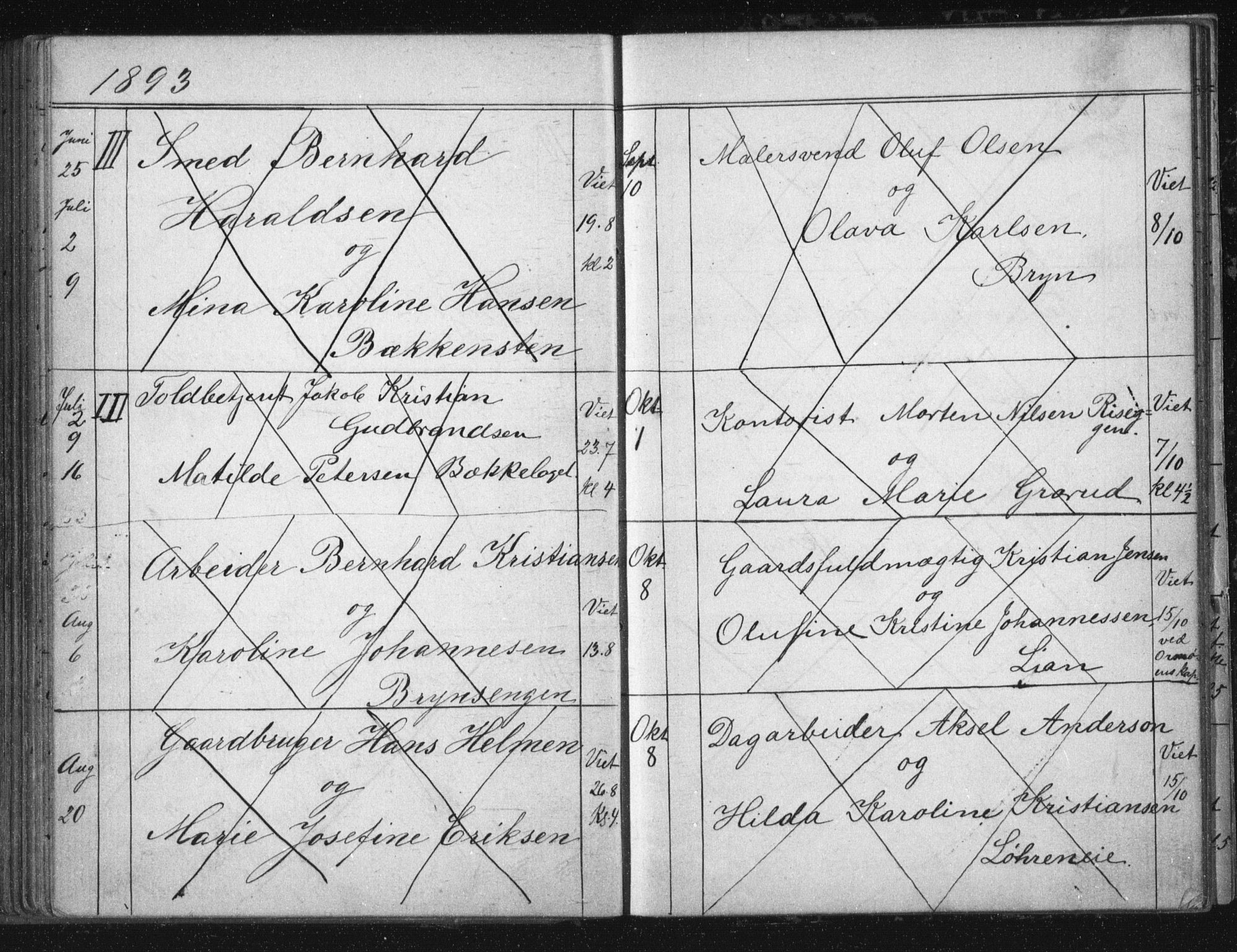 Østre Aker prestekontor Kirkebøker, AV/SAO-A-10840/H/Ha/L0005: Banns register no. I 5, 1879-1899