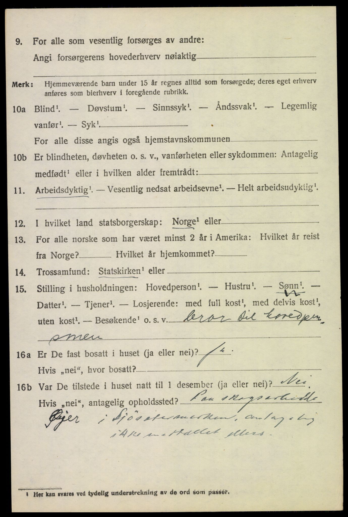 SAH, 1920 census for Fåberg, 1920, p. 10031