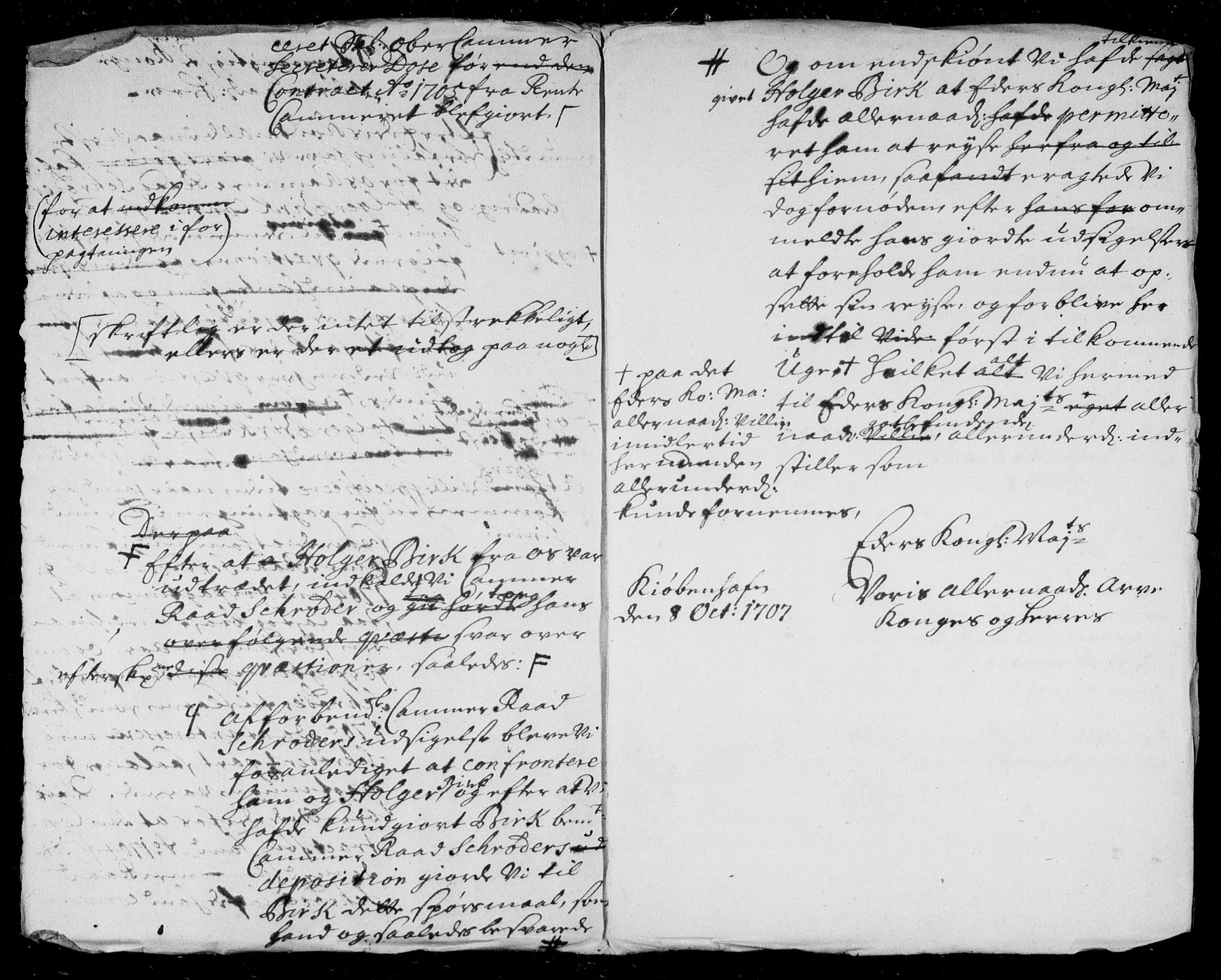 Danske Kanselli, Skapsaker, AV/RA-EA-4061/F/L0019: Skap 8, pakke 196iv-197, litra N, 1706-1722, p. 246