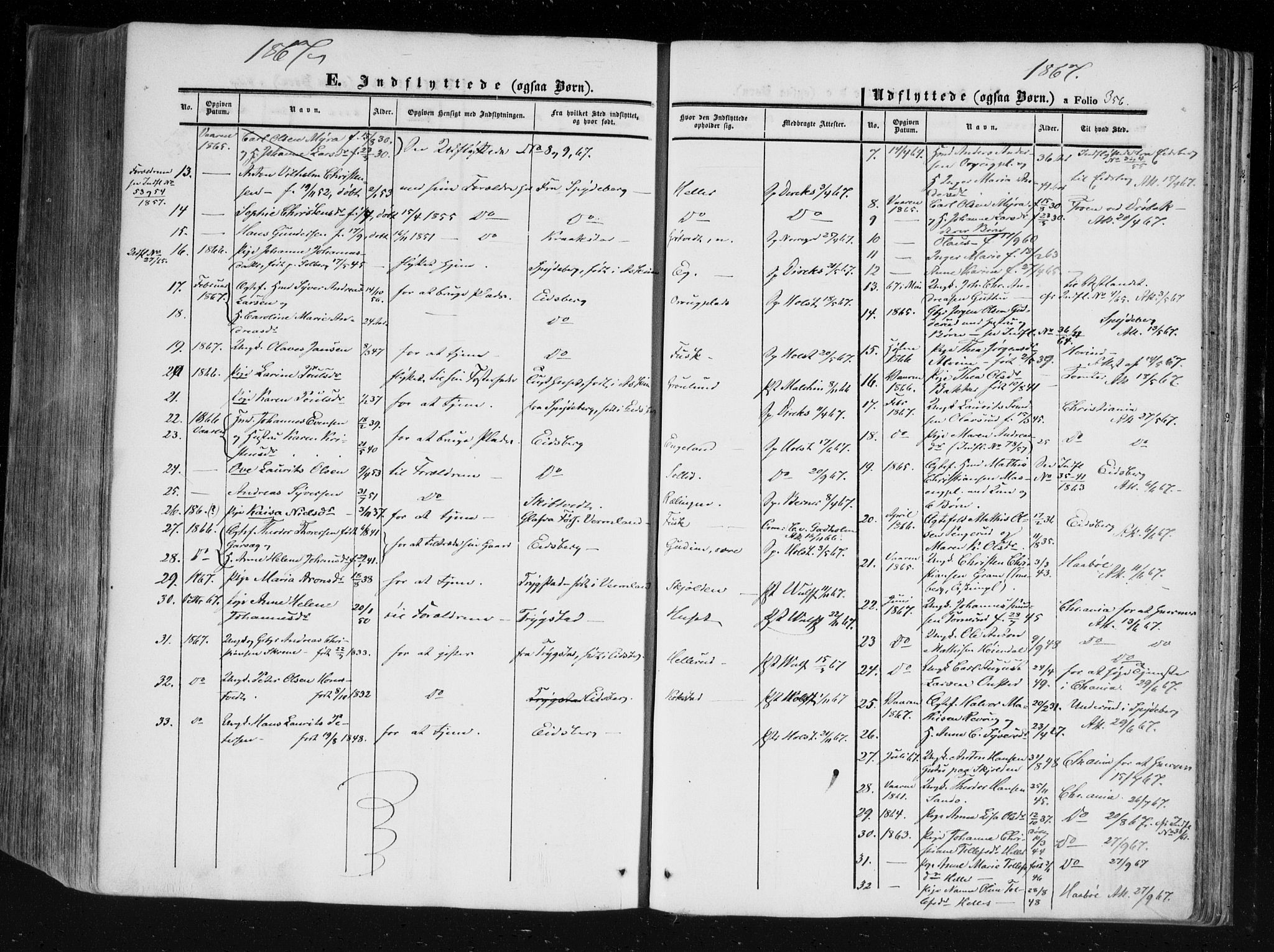 Askim prestekontor Kirkebøker, SAO/A-10900/F/Fa/L0005: Parish register (official) no. 5, 1847-1879, p. 356