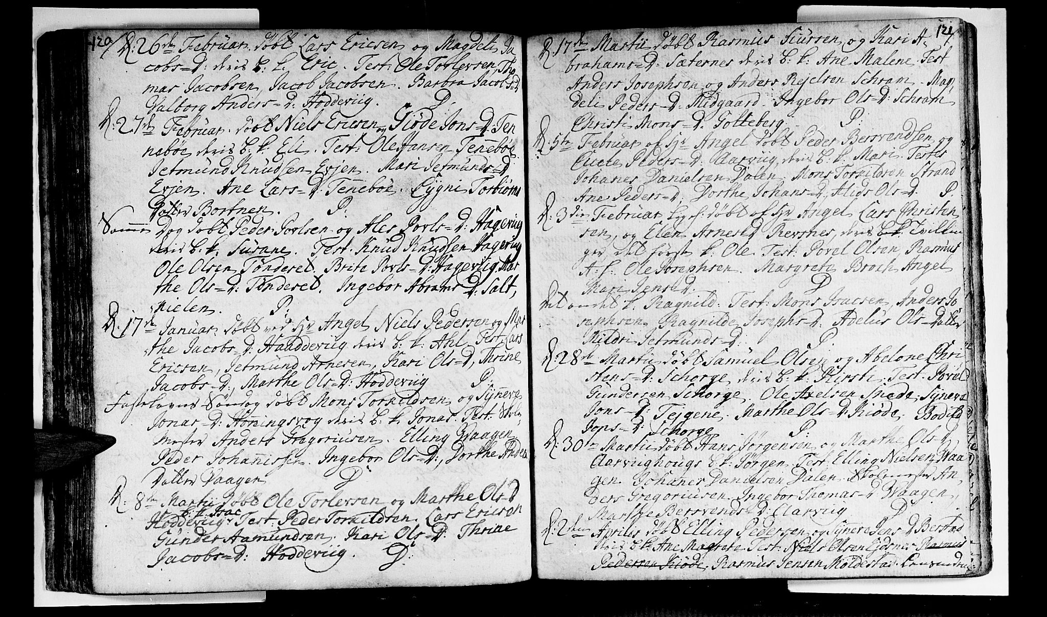 Selje sokneprestembete, AV/SAB-A-99938/H/Ha/Haa/Haaa: Parish register (official) no. A 4, 1743-1759, p. 120-121