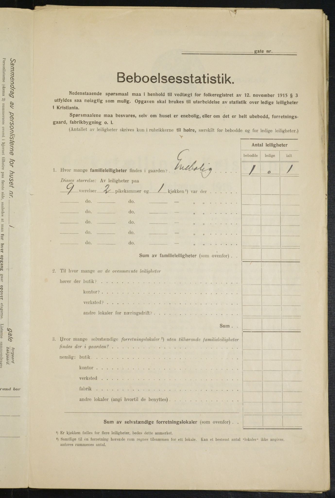 OBA, Municipal Census 1916 for Kristiania, 1916, p. 27408