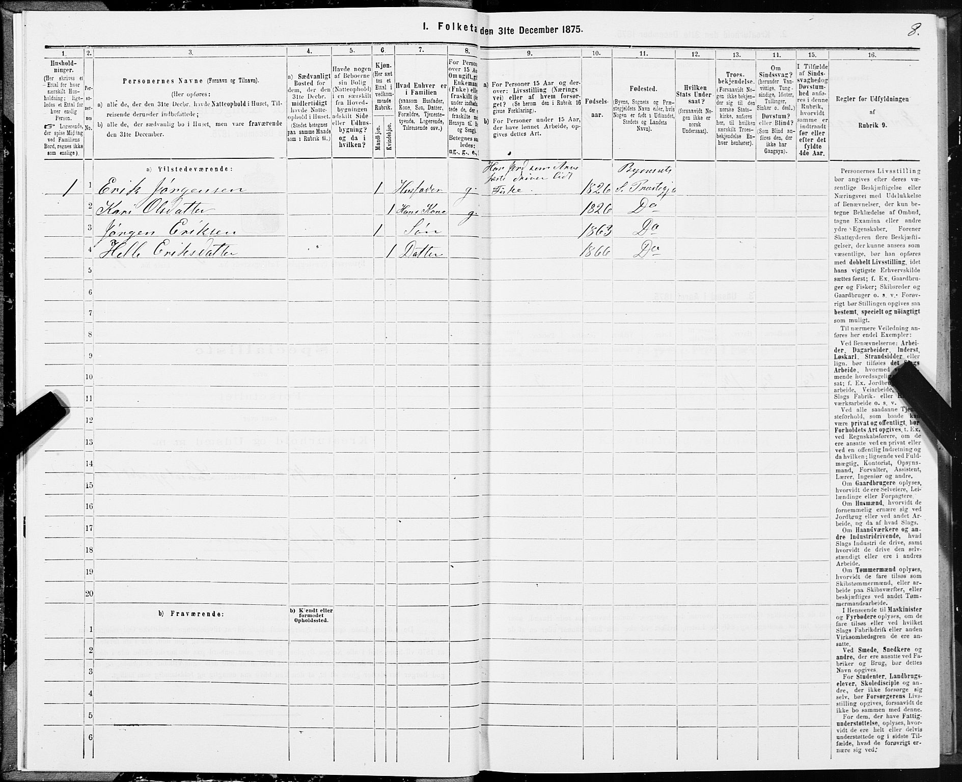 SAT, 1875 census for 1655P Byneset, 1875, p. 2008