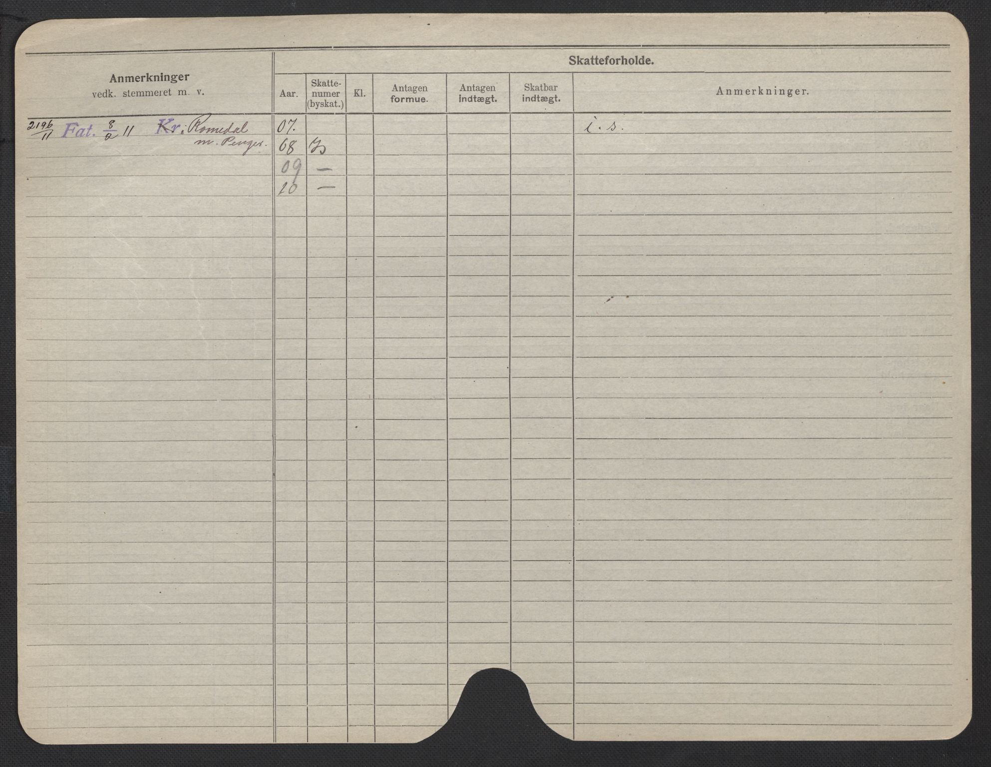 Oslo folkeregister, Registerkort, SAO/A-11715/F/Fa/Fac/L0018: Kvinner, 1906-1914, p. 426b