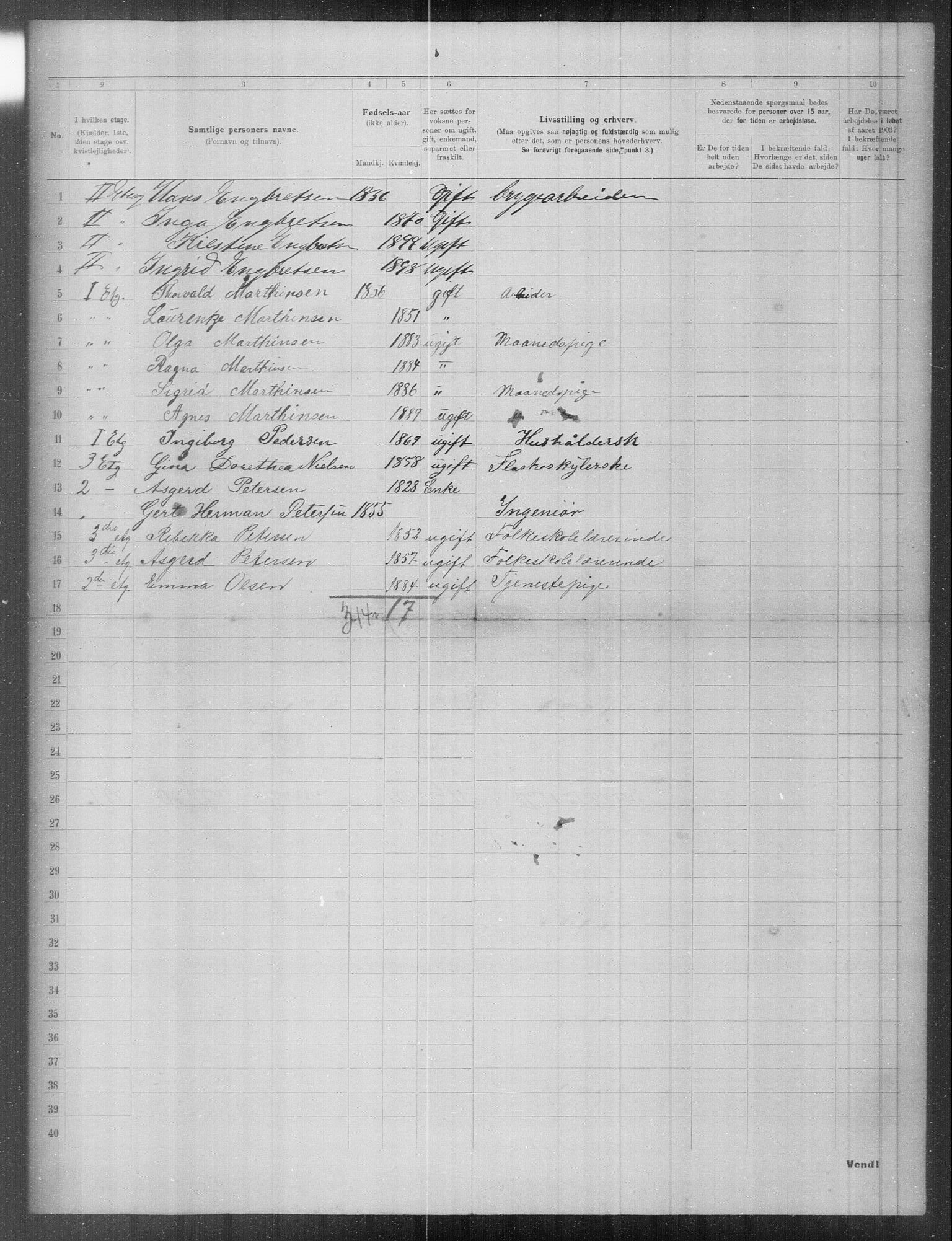 OBA, Municipal Census 1903 for Kristiania, 1903, p. 9770