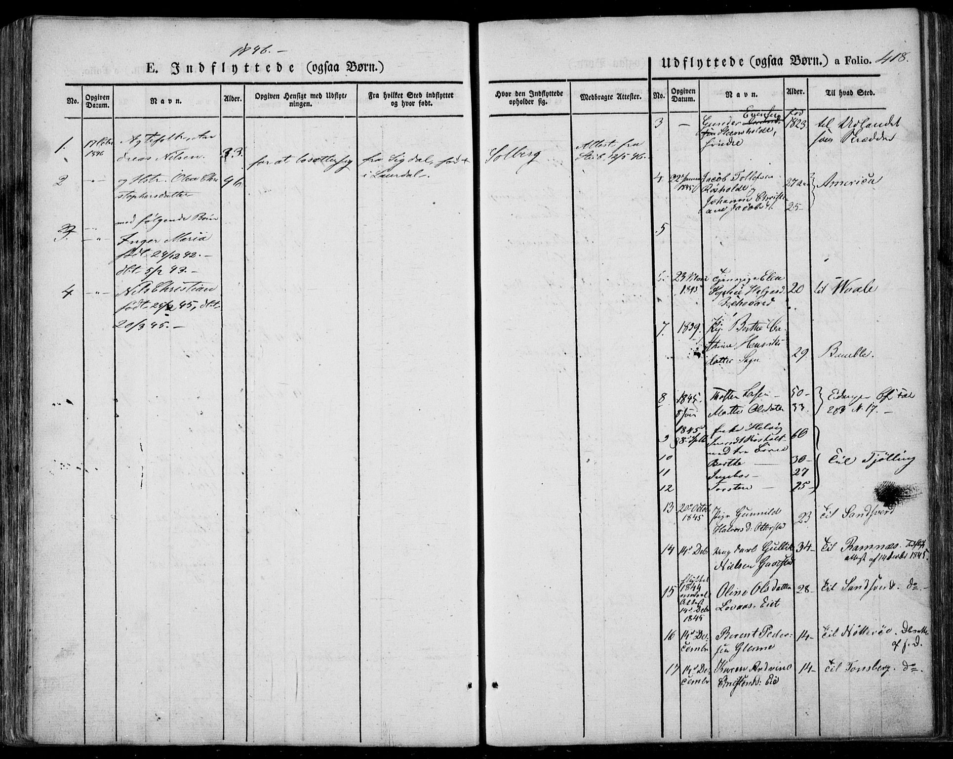 Lardal kirkebøker, AV/SAKO-A-350/F/Fa/L0006: Parish register (official) no. I 6, 1835-1860, p. 418