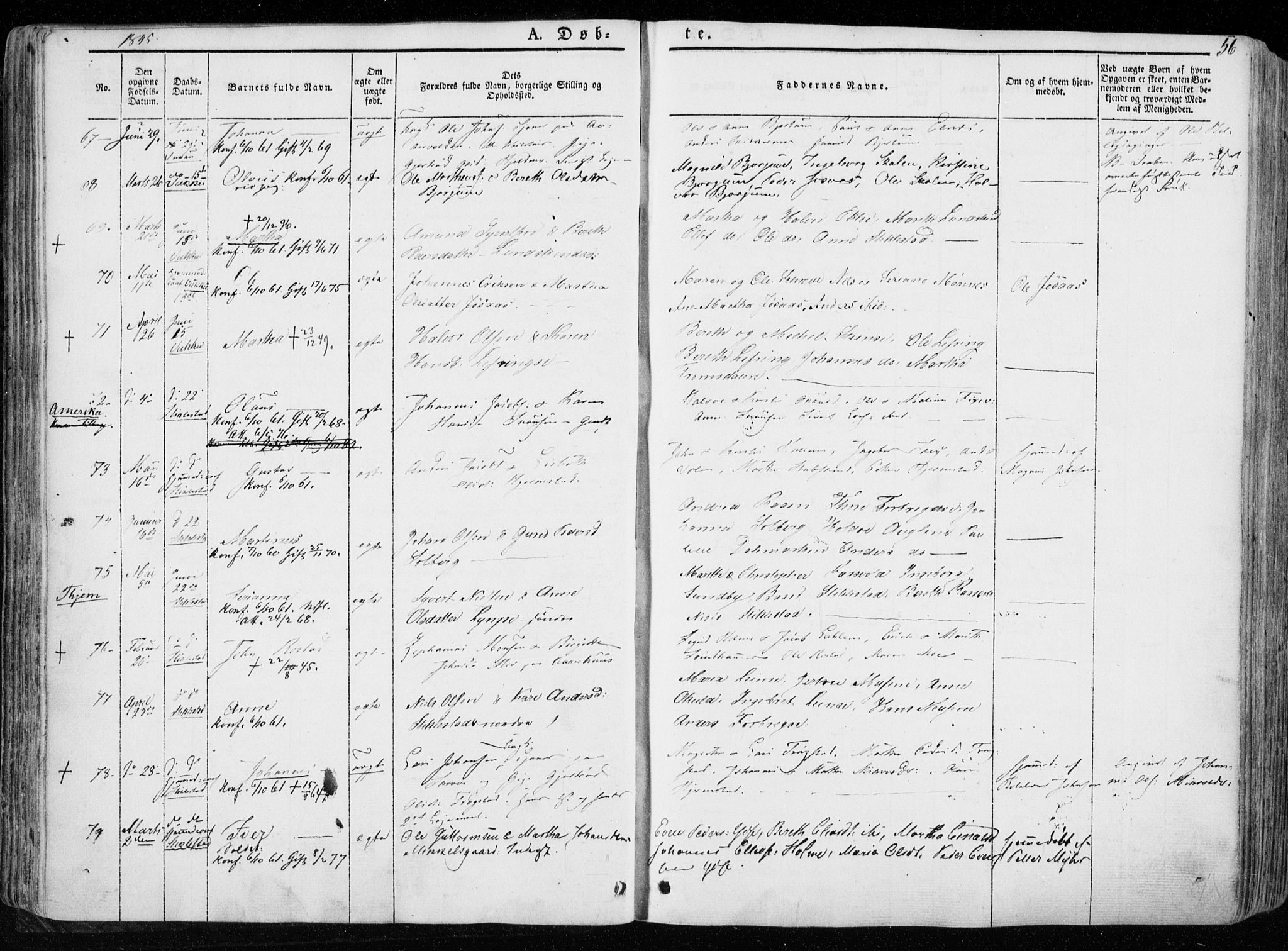 Ministerialprotokoller, klokkerbøker og fødselsregistre - Nord-Trøndelag, AV/SAT-A-1458/723/L0239: Parish register (official) no. 723A08, 1841-1851, p. 56